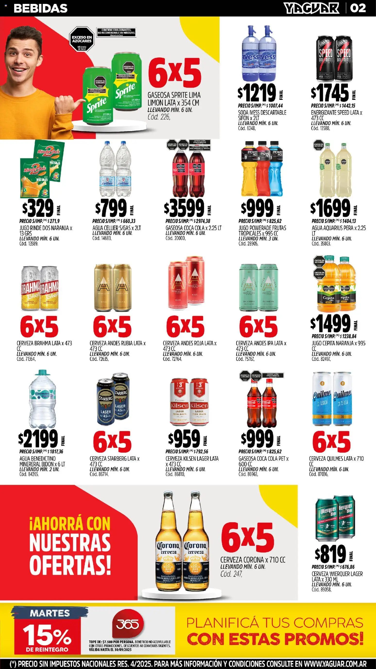 Yaguar - José C. Paz │ válido desde el 27.10.2025 | Página: 2 | Productos: Bidón, Soda, Limón, Jugo