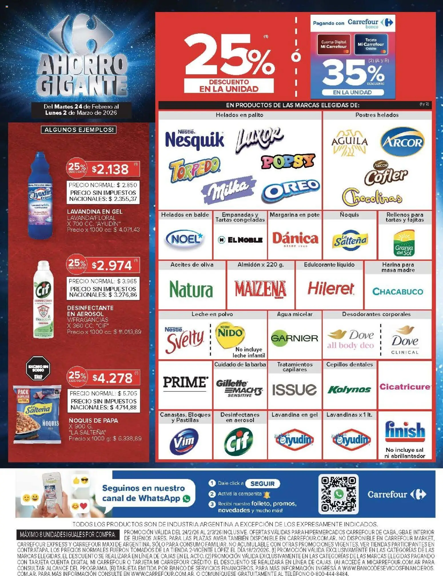 Carrefour ofertas │ válido desde el 24.02.2026 | Página: 10 | Productos: Desinfectante, Banco, Polvo, Agua
