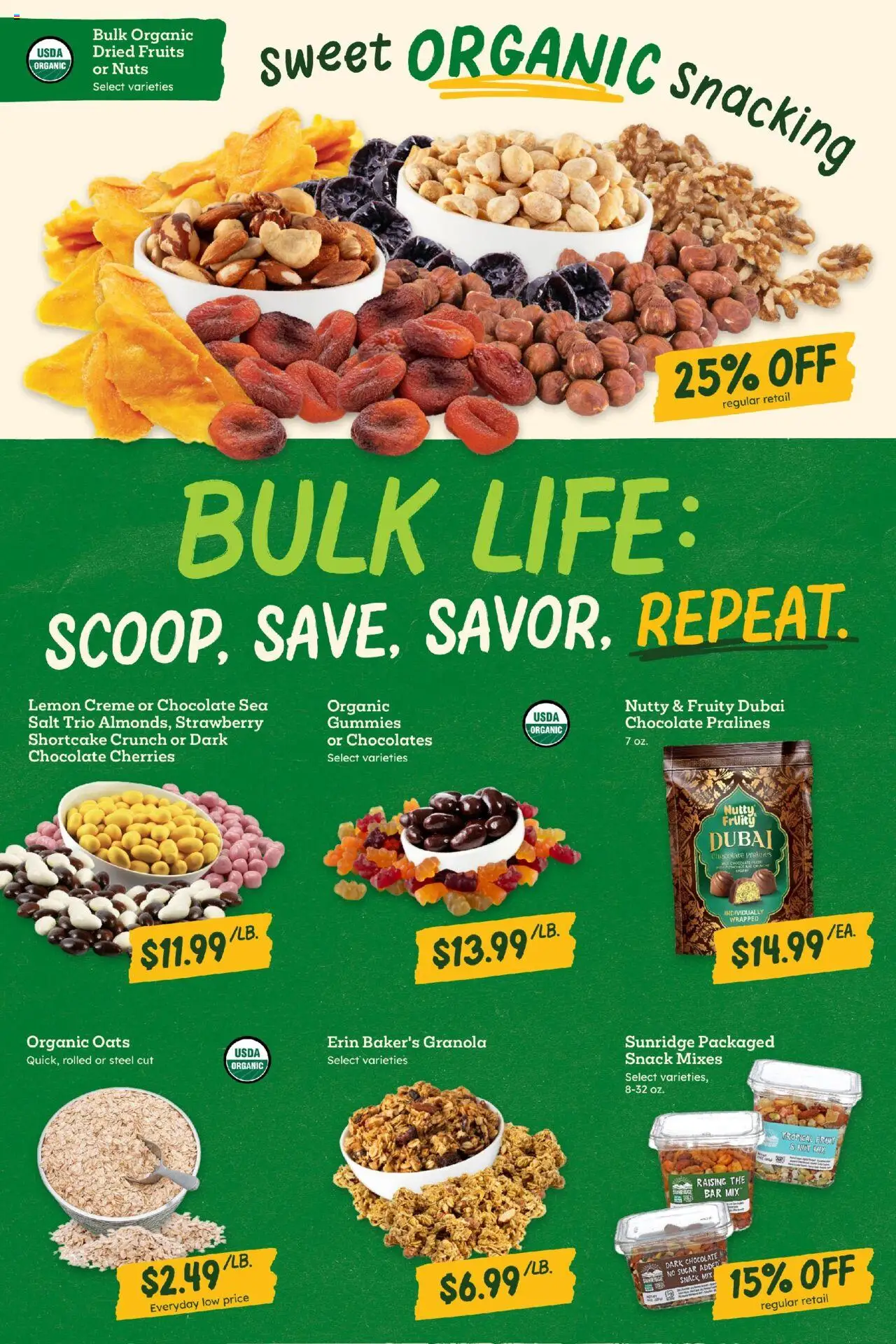 Sprouts Weekly Ad - valid from 01.10.2025 | Page: 10 | Products: Nuts, Fruits, Salt, Sugar