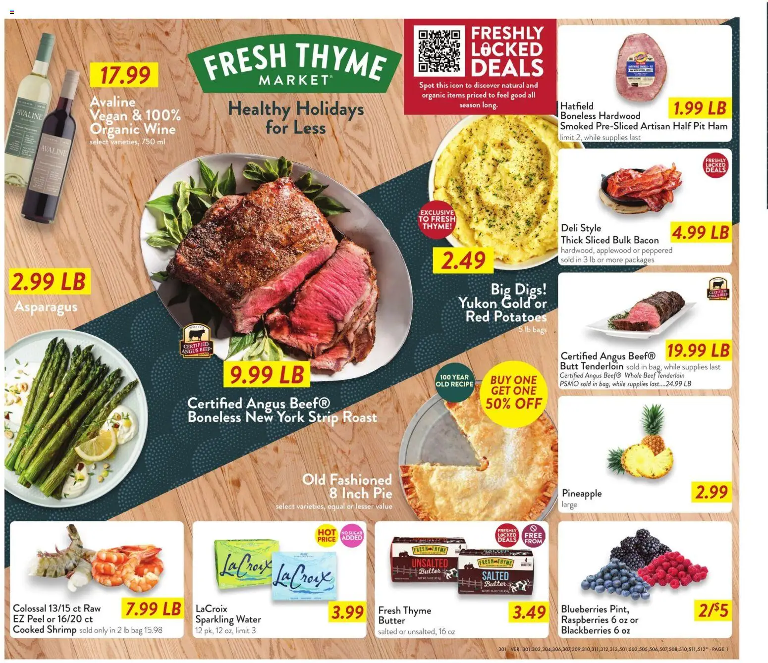 Fresh Thyme Weekly Ad - MN - valid from 17.12.2025 | Page: 2 | Products: Butter, Ham, Wine, Sugar