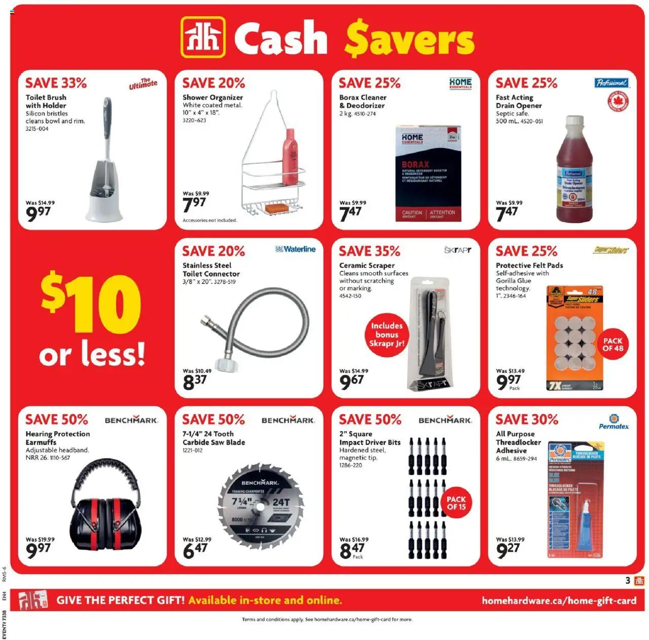 Home Hardware flyer valid from 18.09.2025 | Page: 3 | Products: Connector, Brush, Detergent, Shower
