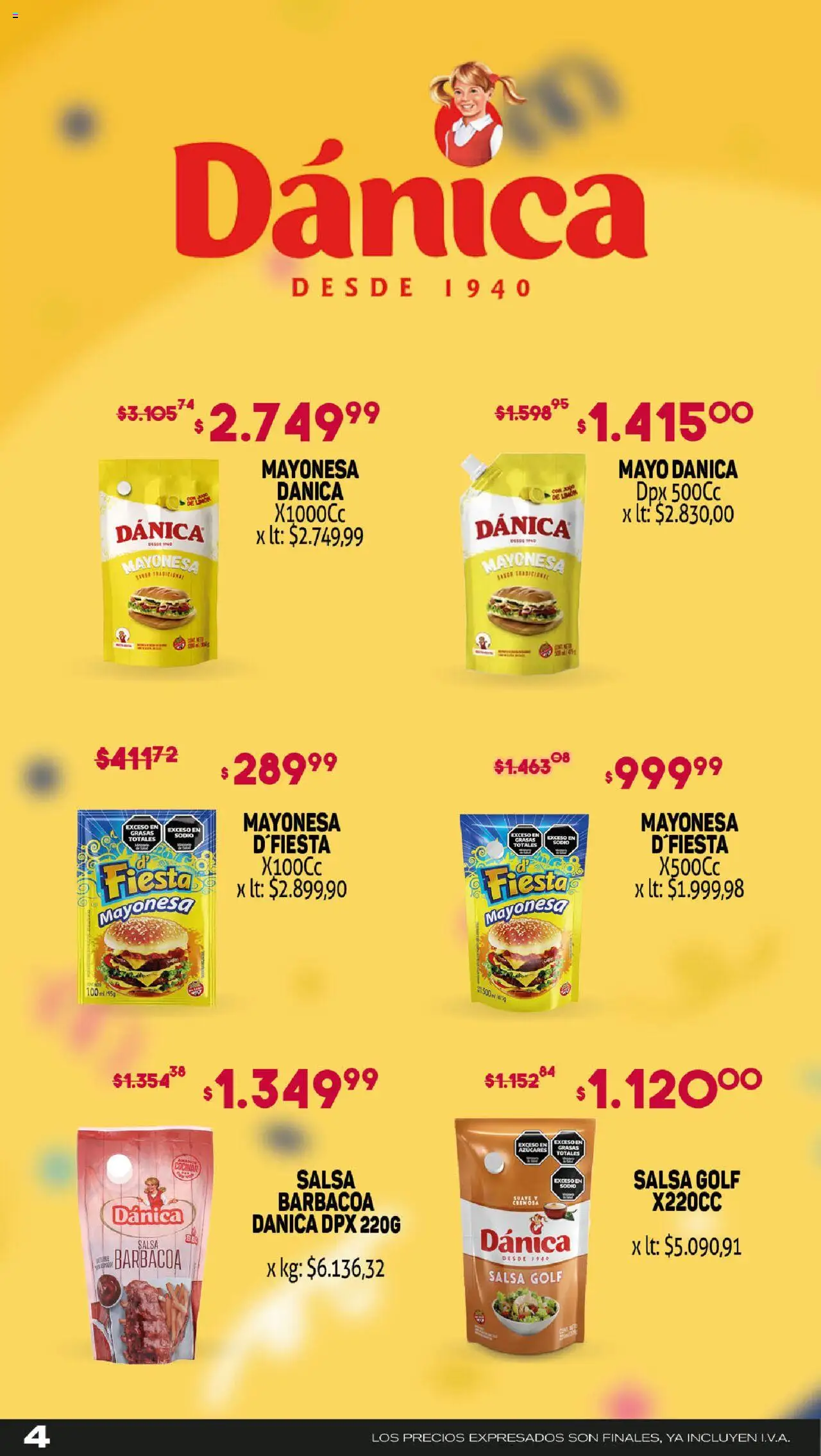 Makro ofertas Especiales │ válido desde el 31.07.2025 | Página: 4 | Productos: Mayonesa, Salsa Golf