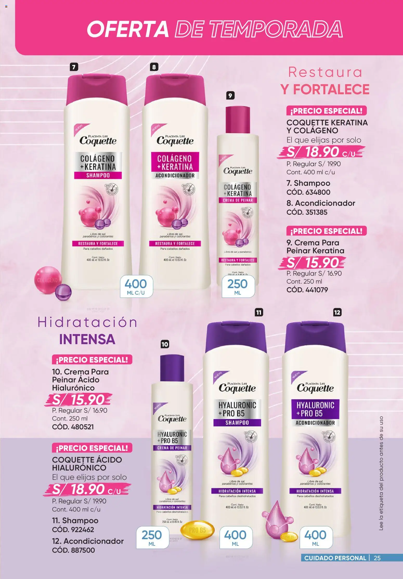 Catálogo Azzorti válido desde 24.11.2025 | Página: 25 | Productos: Shampoo, Acondicionador, Crema