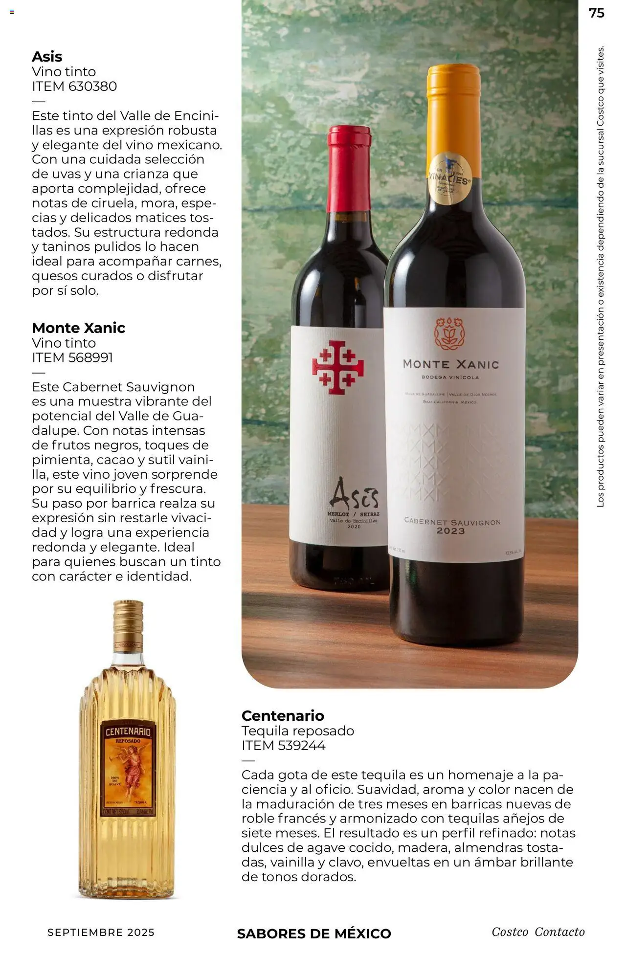 Nuevas ofertas de Costco válidas en toda la República Mexicana desde el 10.09.2025. ¡Encuentra las mejores ofertas en Costco - Catálogo Septiembre! | Página: 75 | Productos: Almendras, Dulces, Tequila, Vino