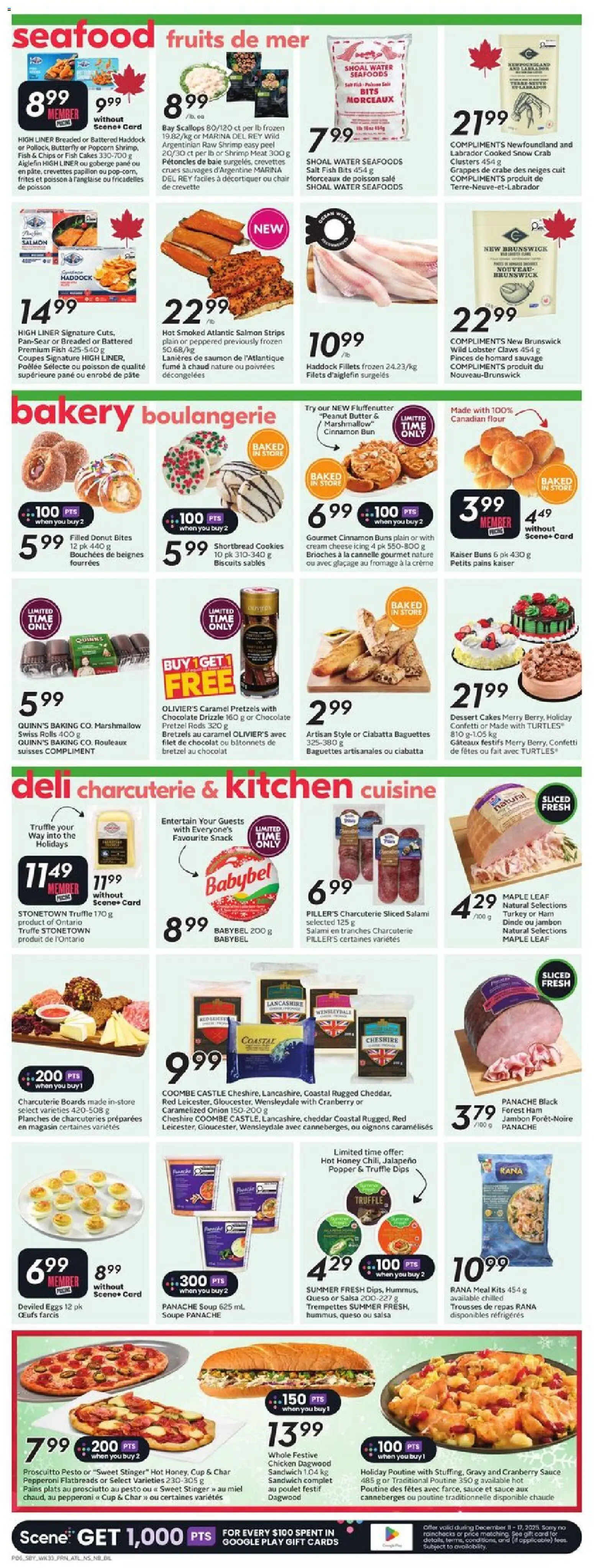 Sobeys flyer valid from 11.12.2025 | Page: 9 | Products: Chips, Cookies, Turkey, Chocolate