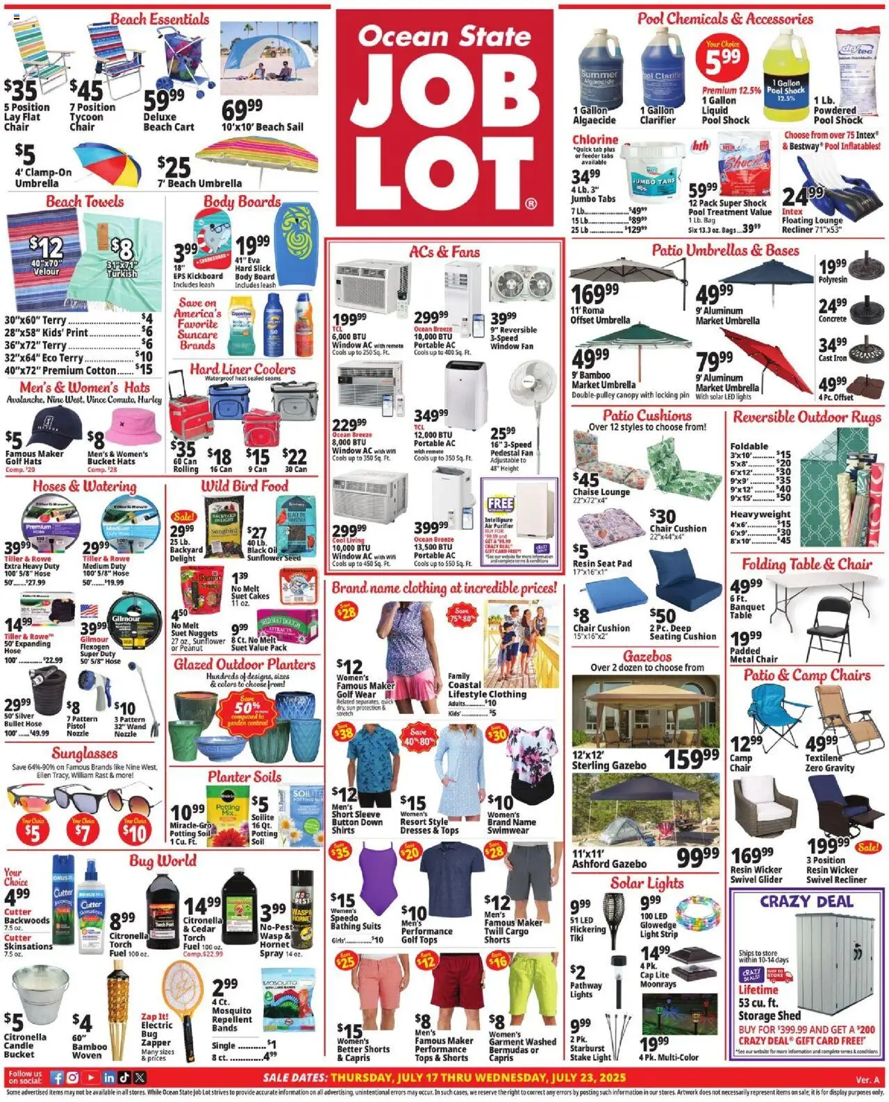 Ocean State Job Lot Weekly Ad - valid from 17.07.2025 | Page: 1