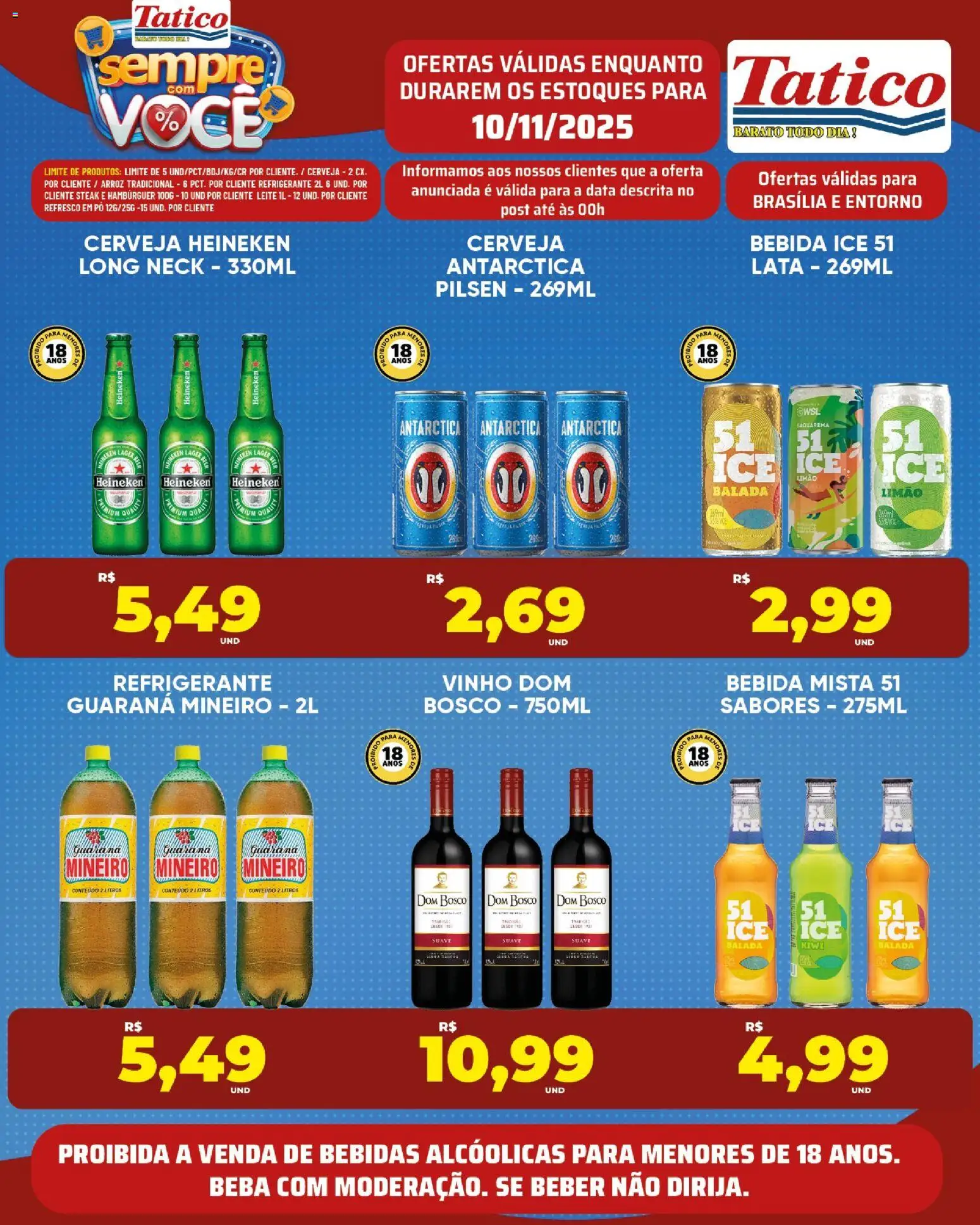 Tatico Folheto - válido de 10.11.2025 | Página: 4 | Produtos: Leite, Cerveja, Arroz, Cerveja Heineken