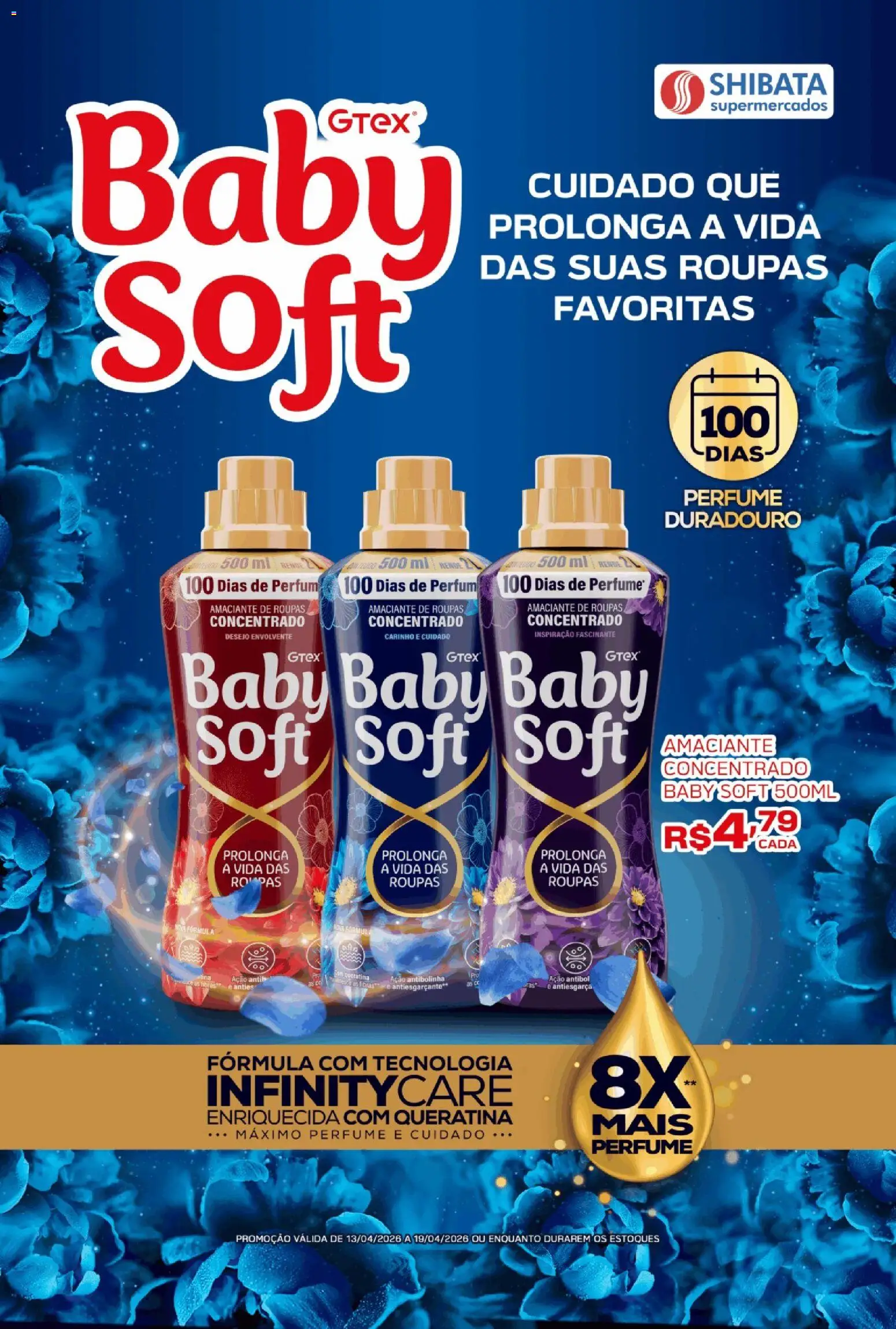 Shibata Folheto - válido de 13.04.2026 | Página: 1 | Produtos: Perfume, Amaciante de roupas, Roupas, Amaciante