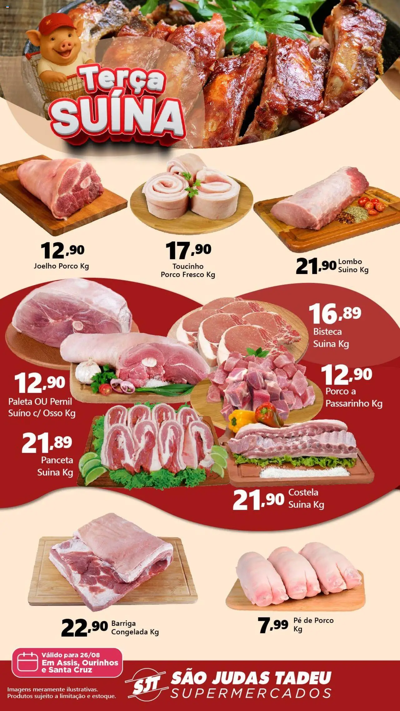 São Judas Tadeu Folheto - válido de 26.08.2025 | Página: 1 | Produtos: Pernil