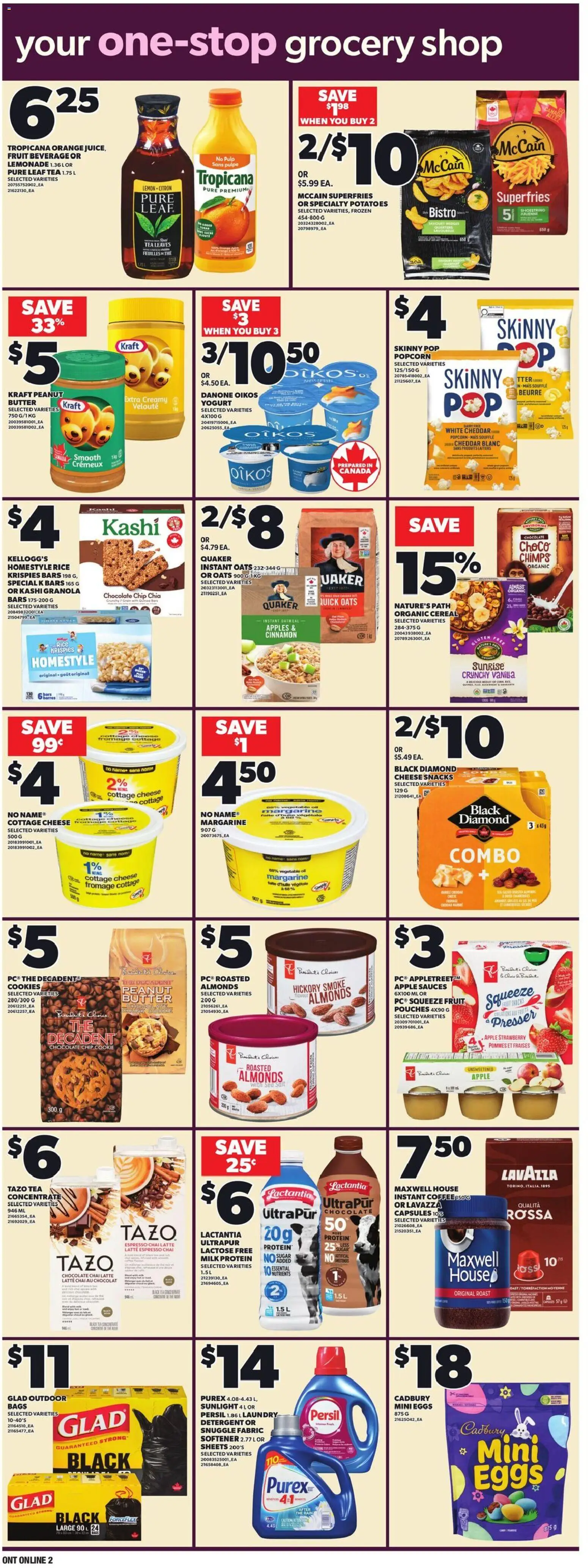 Loblaws flyer valid from 19.02.2026 | Page: 11 | Products: Tea, Cheese, Yogurt, Oil