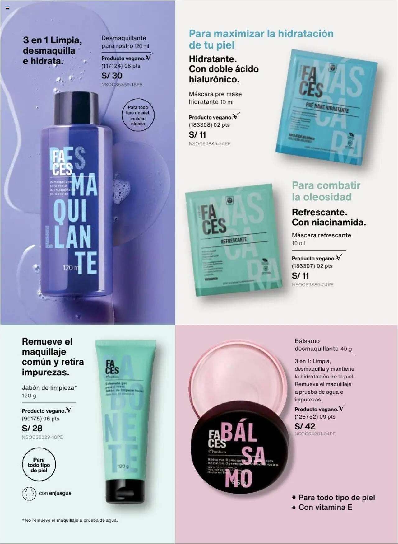 Catálogo Natura válido desde 22.07.2025 | Página: 102 | Productos: Máscara, Jabón, Maquillaje