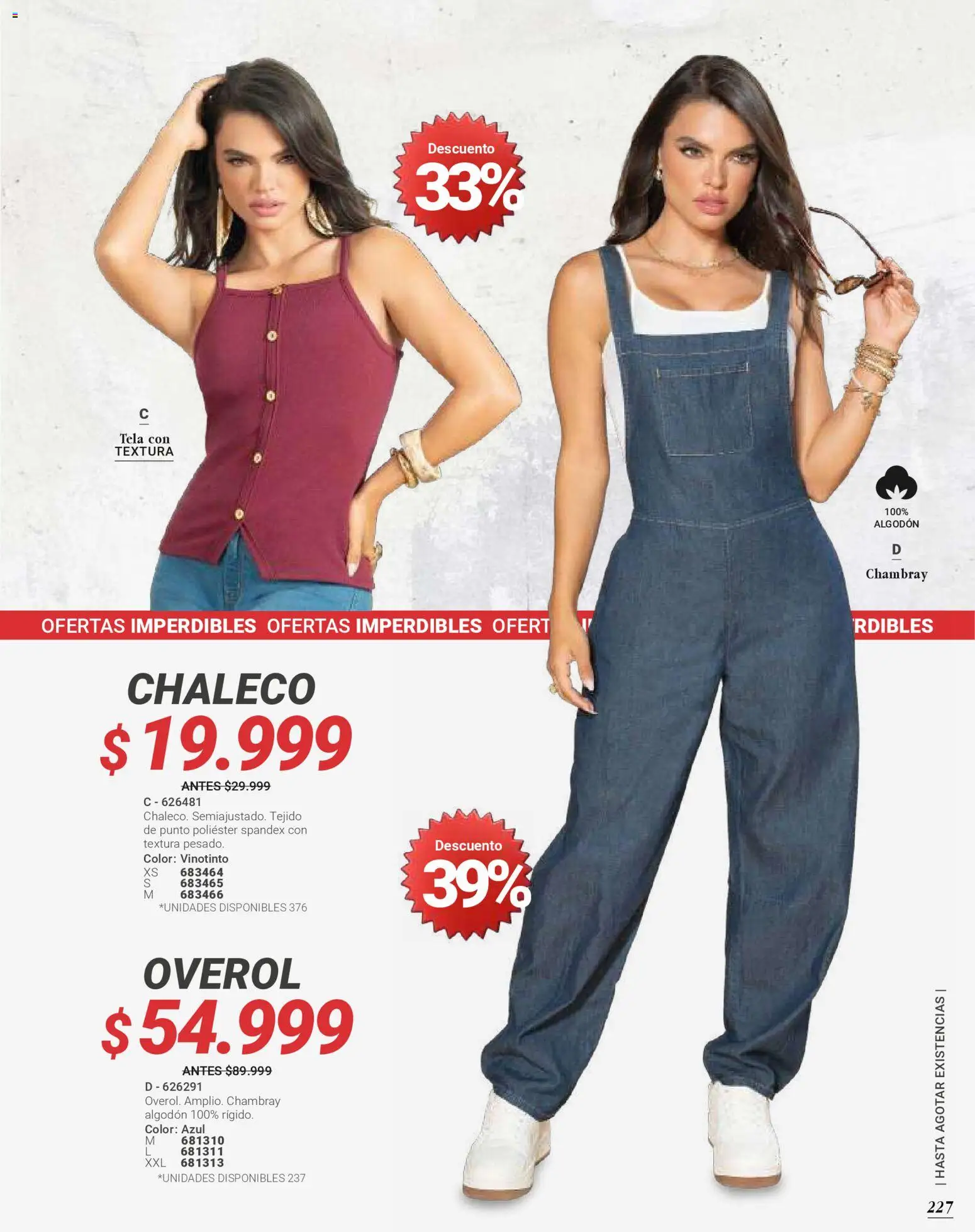 Carmel revista - valida desde el 01.03.2026 | Página: 227 | Productos: Algodón, Overol, Chaleco