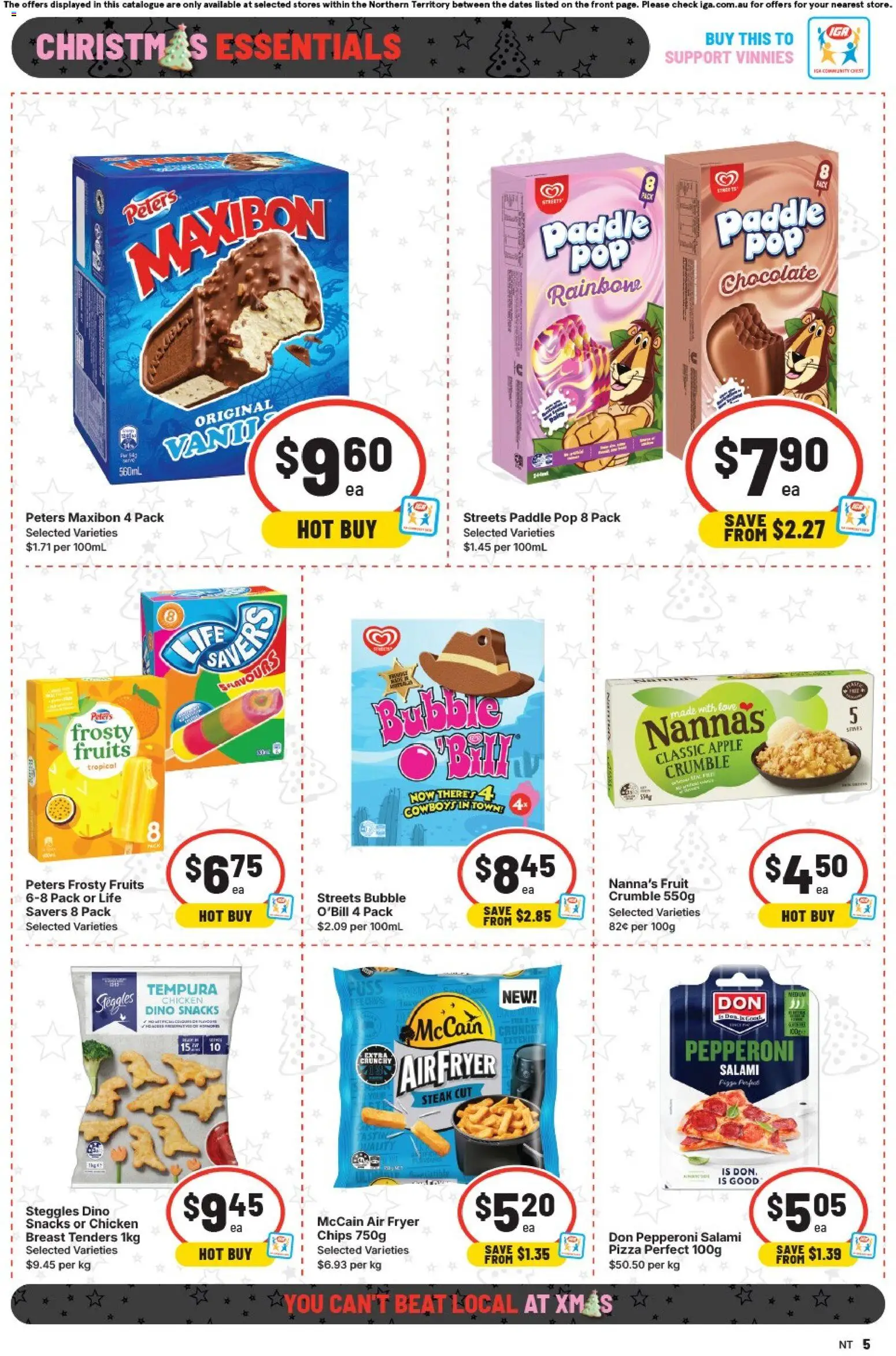 IGA catalogue - valid from 10.12.2025 | Page: 7 | Products: Chocolate, Chicken, Steak, Fruits