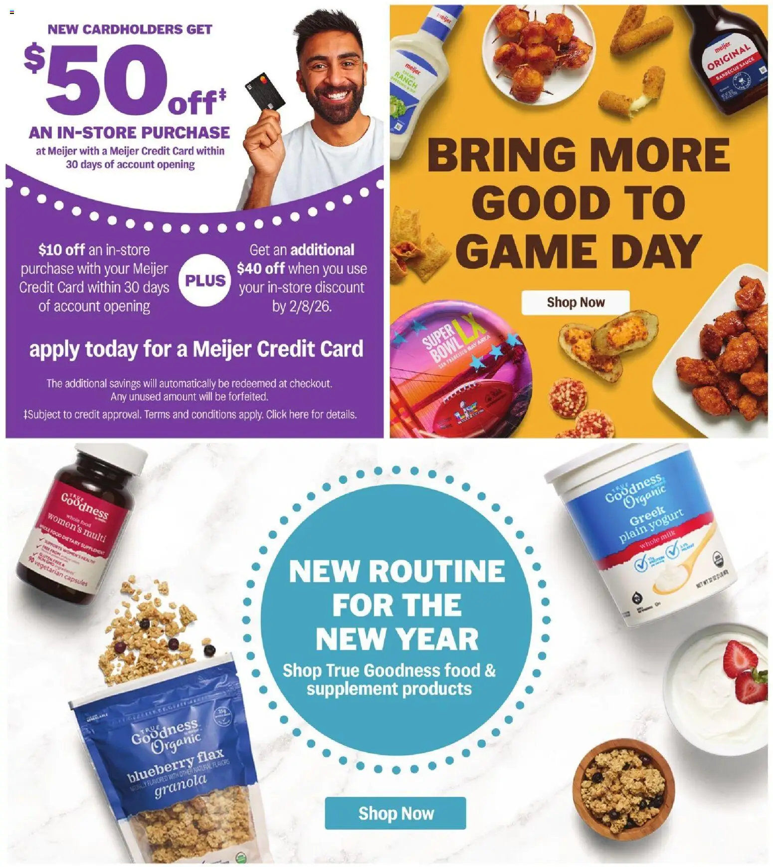 Meijer Weekly Ad - valid from 28.01.2026 | Page: 46 | Products: Milk, Yogurt, Sauce, Game