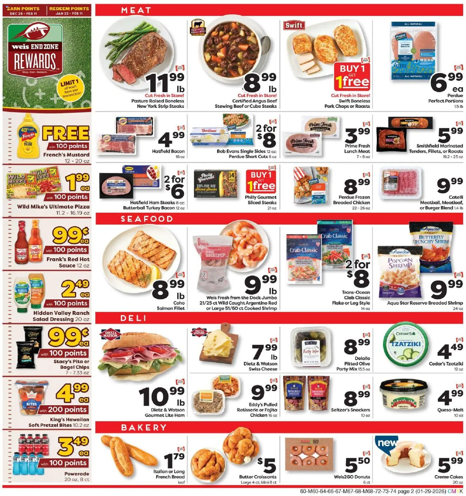 Weis Weekly Circular - DE - valid from 29.01.2026 | Page: 2 | Products: Bread, Chips, Seafood, Croissants