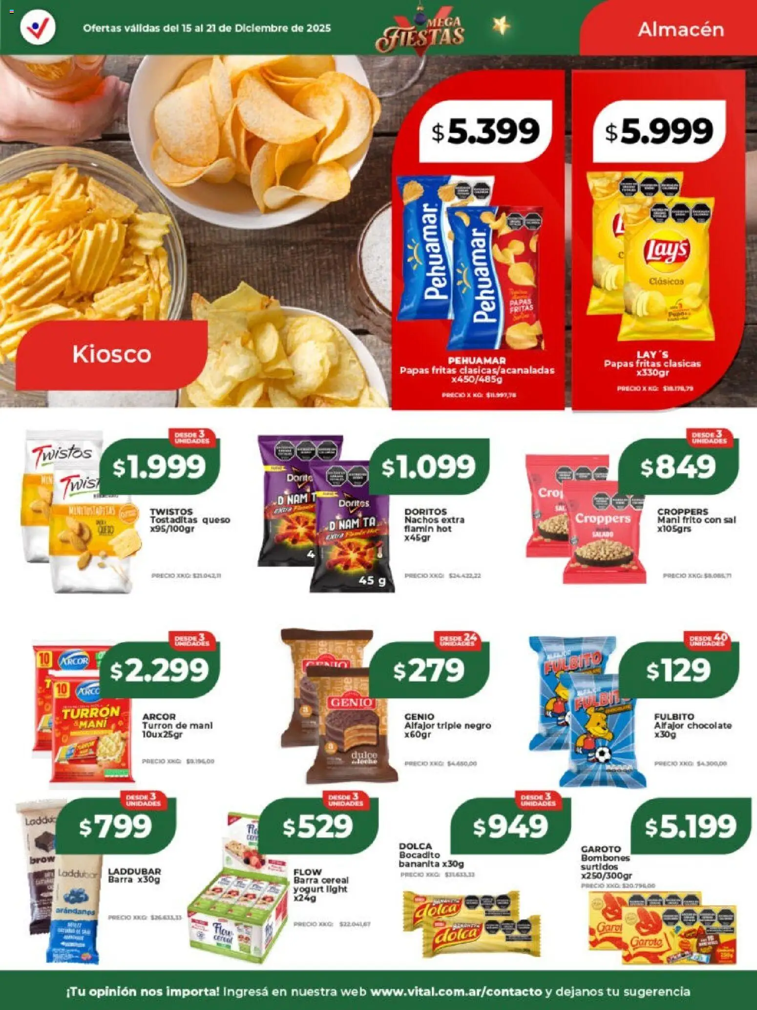 Vital - Ofertas - Posadas │ válido desde el 15.12.2025 | Página: 19 | Productos: Sal, Queso, Alfajor, Turrón
