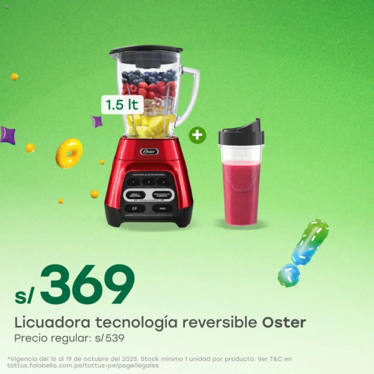 Catálogo Tottus válido desde 16.10.2025 | Página: 1 | Productos: Licuadora