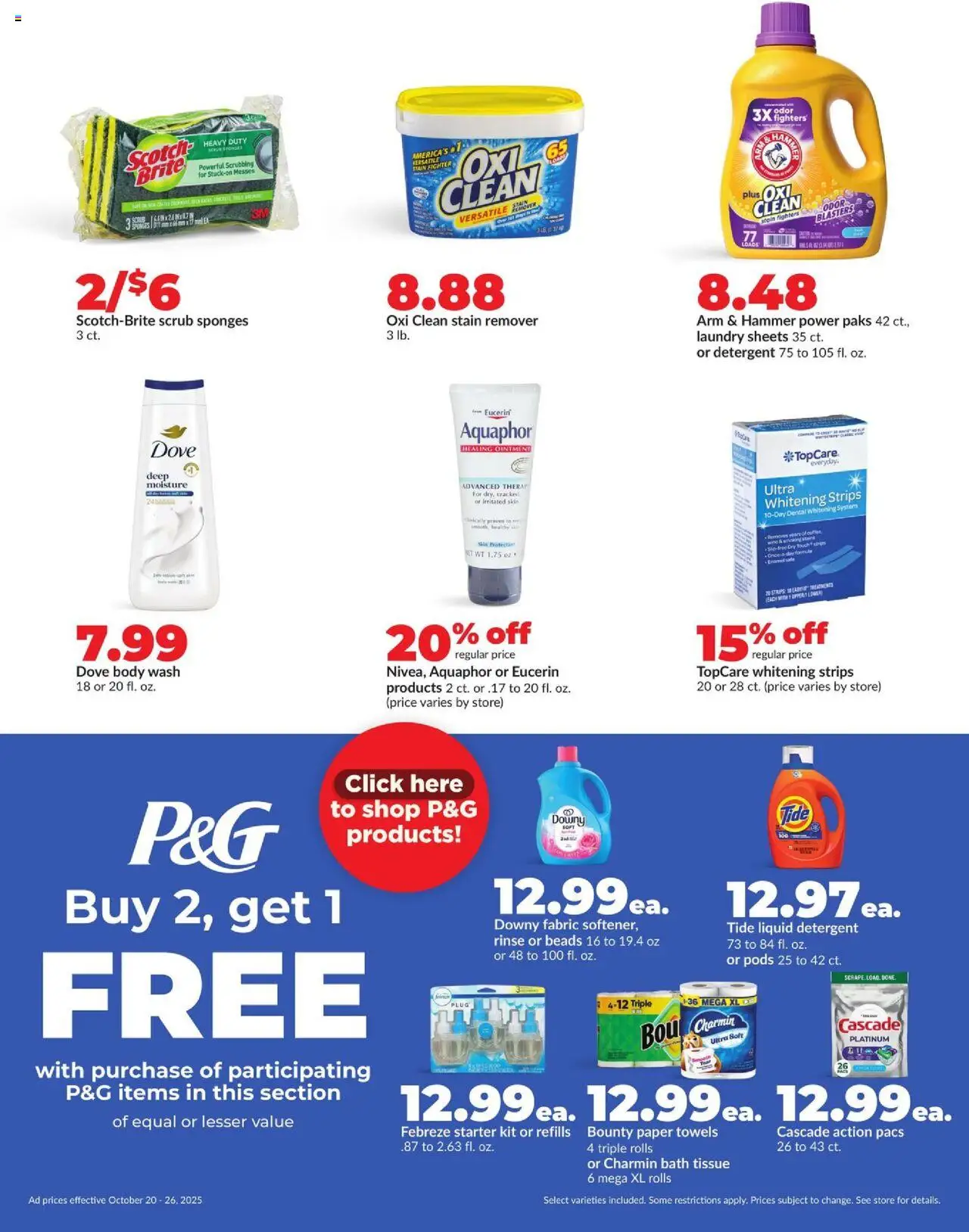 HyVee Weekly Ad - valid from 20.10.2025 | Page: 31 | Products: Stain remover, Detergent, Healing Ointment, Starter