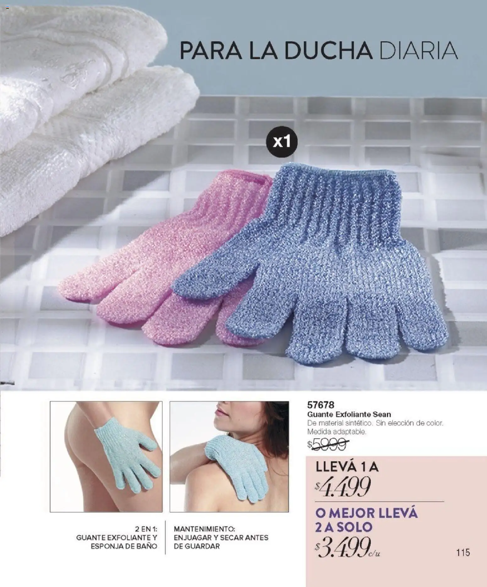 Violetta catálogo │ válido desde el 01.01.2026 | Página: 115 | Productos: Baño, Ducha, Guante exfoliante, Esponja