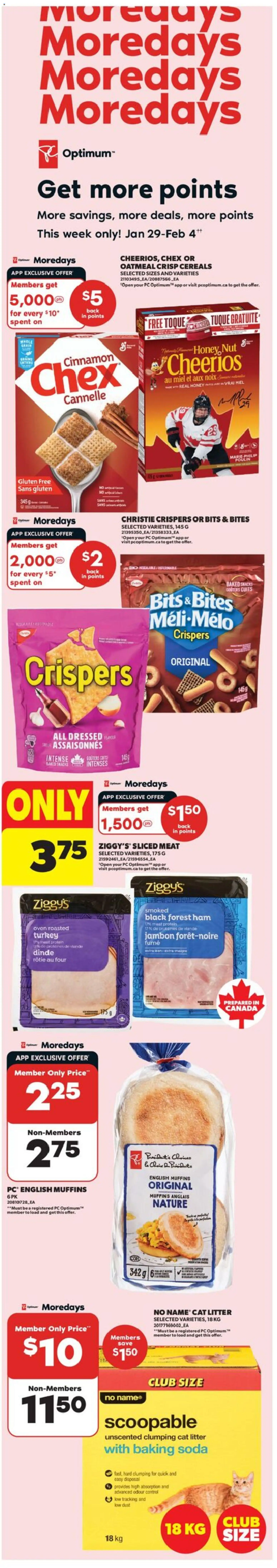Real Canadian Superstore flyer valid from 29.01.2026 | Page: 1 | Products: Cereals, Turkey, Oven, Ham
