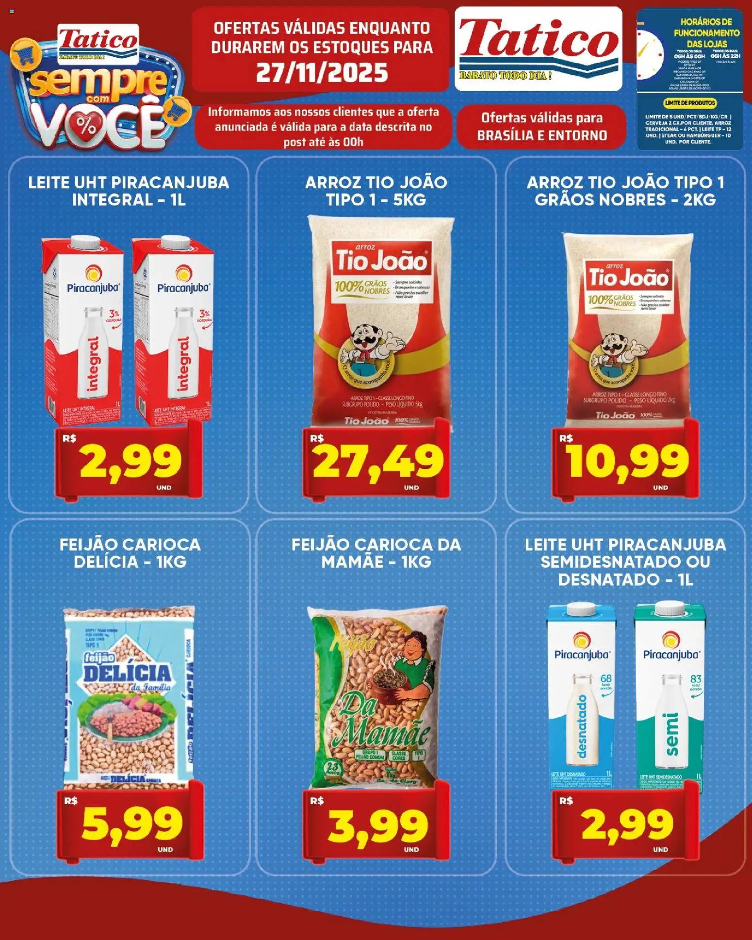 Tatico Folheto - válido de 27.11.2025 | Página: 9 | Produtos: Feijão, Leite, Cerveja, Hambúrguer