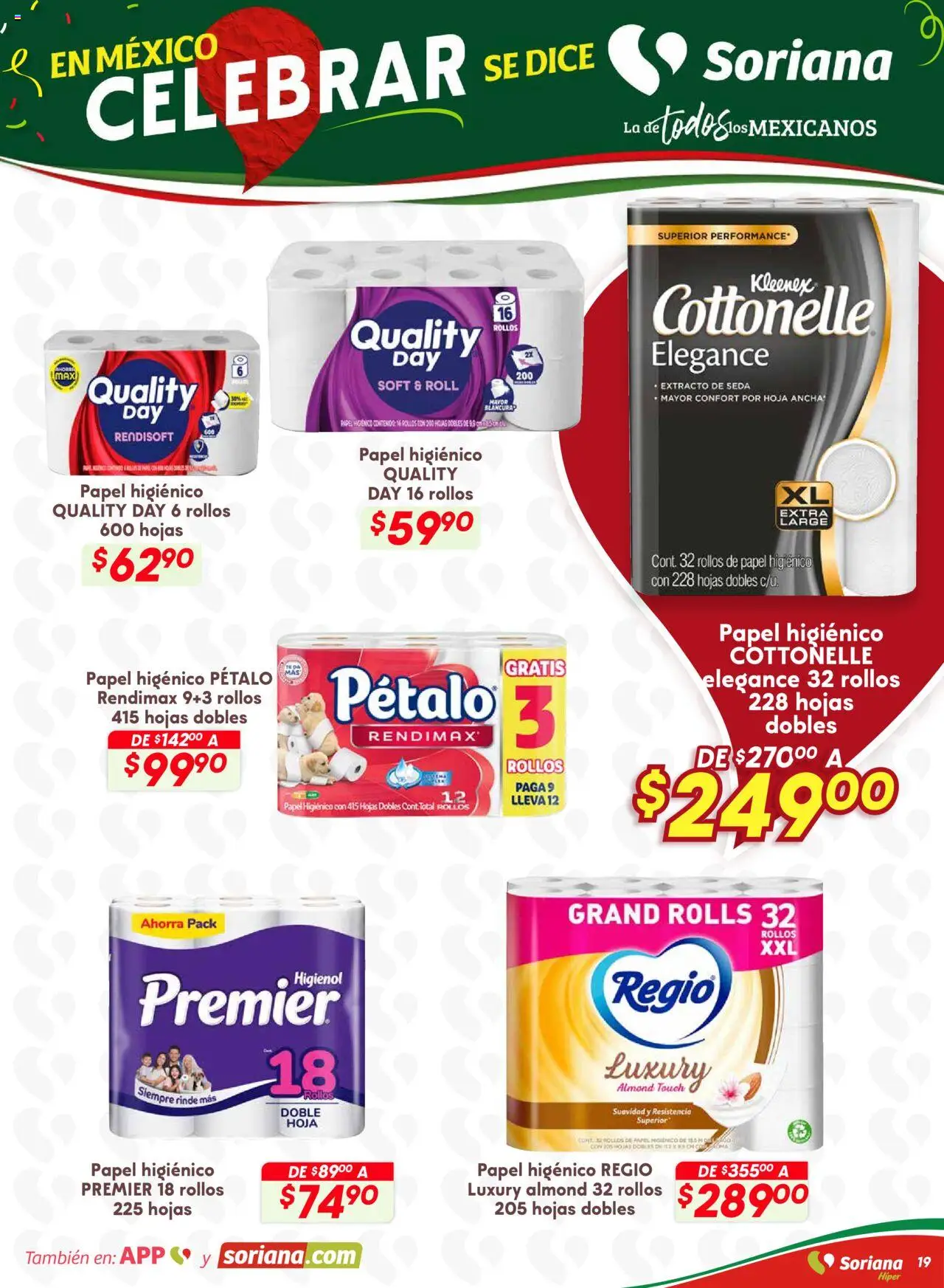 Nuevas ofertas de Soriana válidas en toda la República Mexicana desde el 18.09.2025. ¡Encuentra las mejores ofertas en Soriana - Preciazazaso Híper: Chih, Coah, Tamaulipas! | Página: 26 | Productos: Papel higiénico