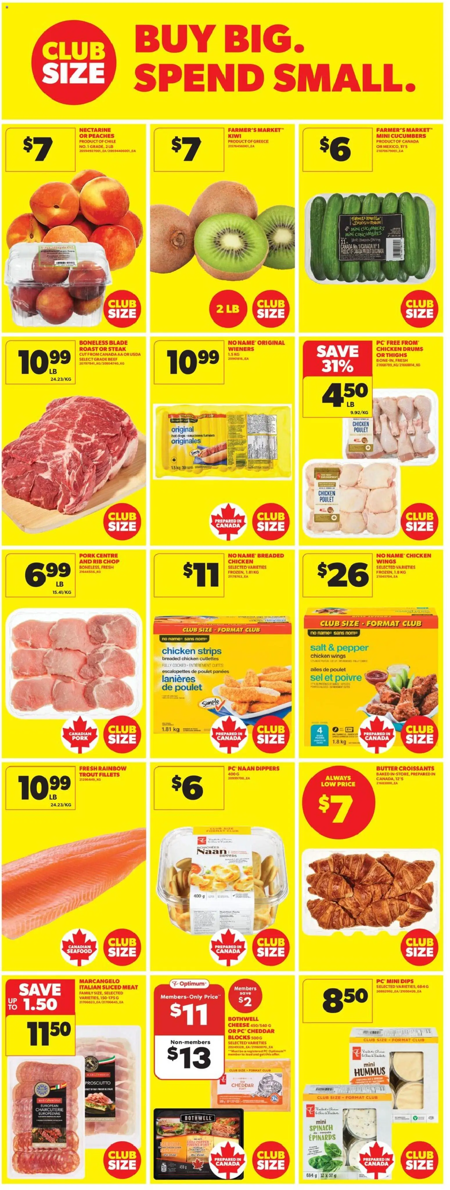 Real Canadian Superstore flyer valid from 19.02.2026 | Page: 23 | Products: Kiwi, Cucumbers, PC, Cheese