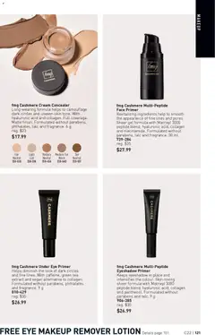 Preview of fmg Cashmere Cream Concealer, Long-wearing formula helps to camouflage dark circles and uneven skin tone. With hyaluronic acid and collagen. Full coverage. Matte finish. Formulated without parabens, phthalates, talc and fragrance. 6 g from shop Avon valid from 23.10.2025 | Page: 121