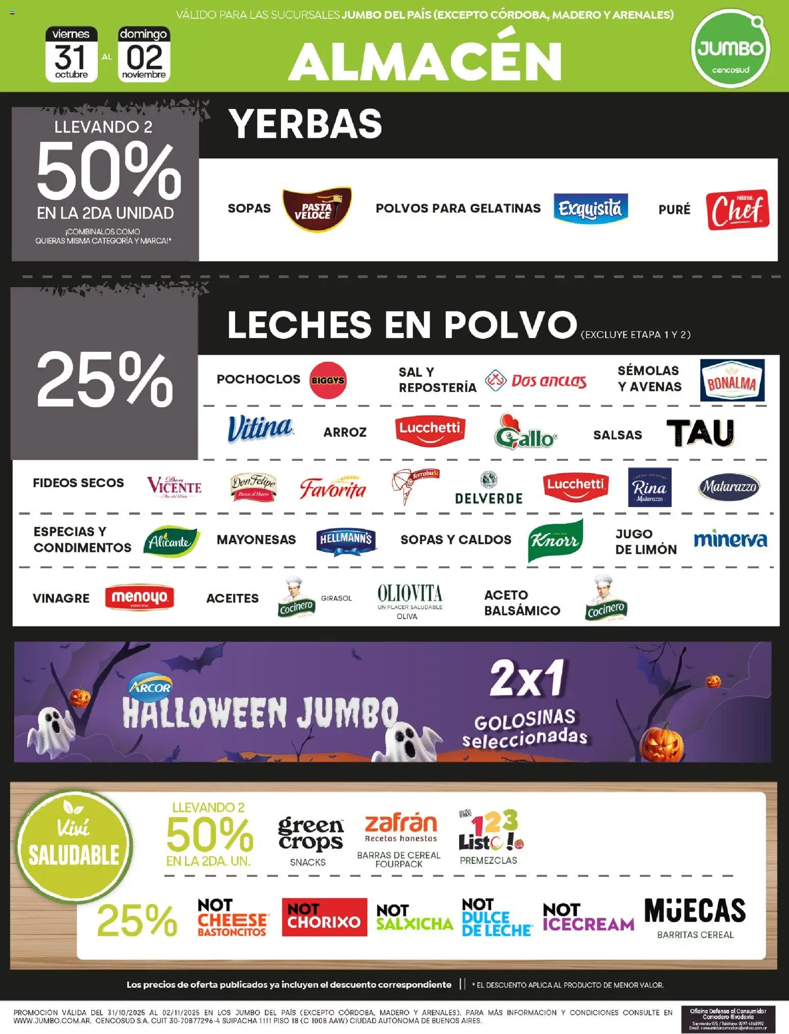 Jumbo -Ofertas Extremo| Rosario │ válido desde el 31.10.2025 | Página: 3 | Productos: Aceto, Limón, Fideos, Pasta