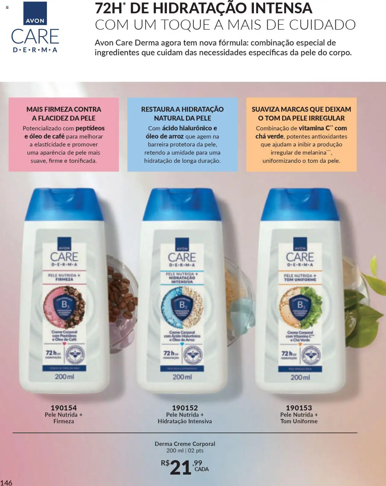 Avon Folheto - válido de 27.09.2025 | Página: 146 | Produtos: Creme corporal, Óleo, Café, Chá verde
