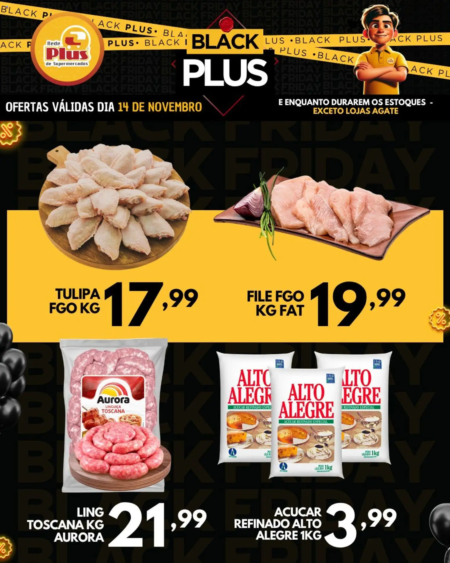 Rede Plus Supermercados Folheto - válido de 14.11.2025 | Página: 3 | Produtos: Linguiça, Açúcar
