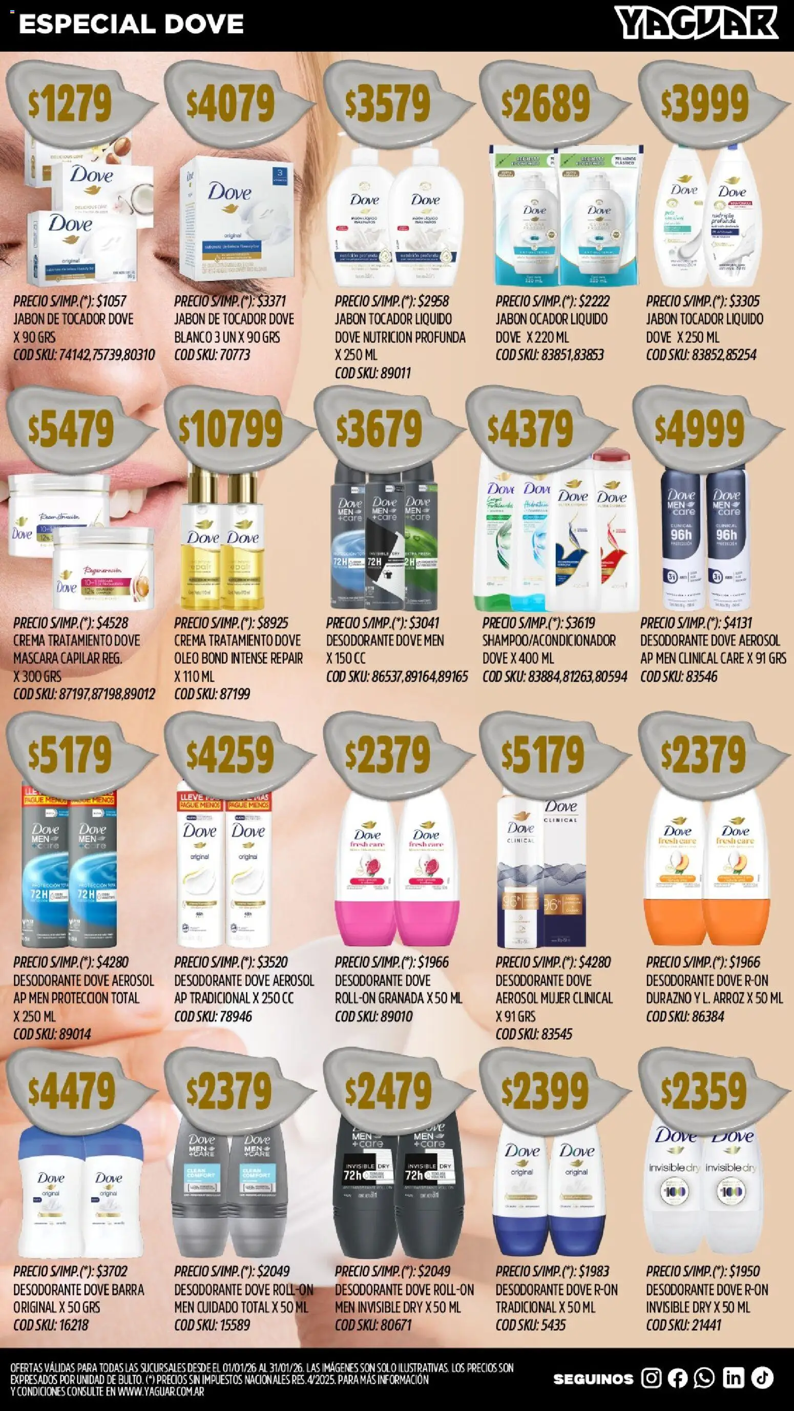 Yaguar - Aliados de tu bolsillo │ válido desde el 01.01.2026 | Página: 7 | Productos: Durazno, Máscara, Jabón, Arroz