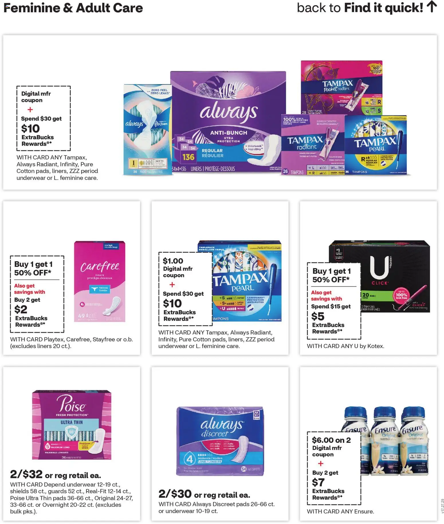 CVS Pharmacy Weekly Ad - CT - valid from 01.02.2026 | Page: 7 | Products: Pads, Tampons, Underwear