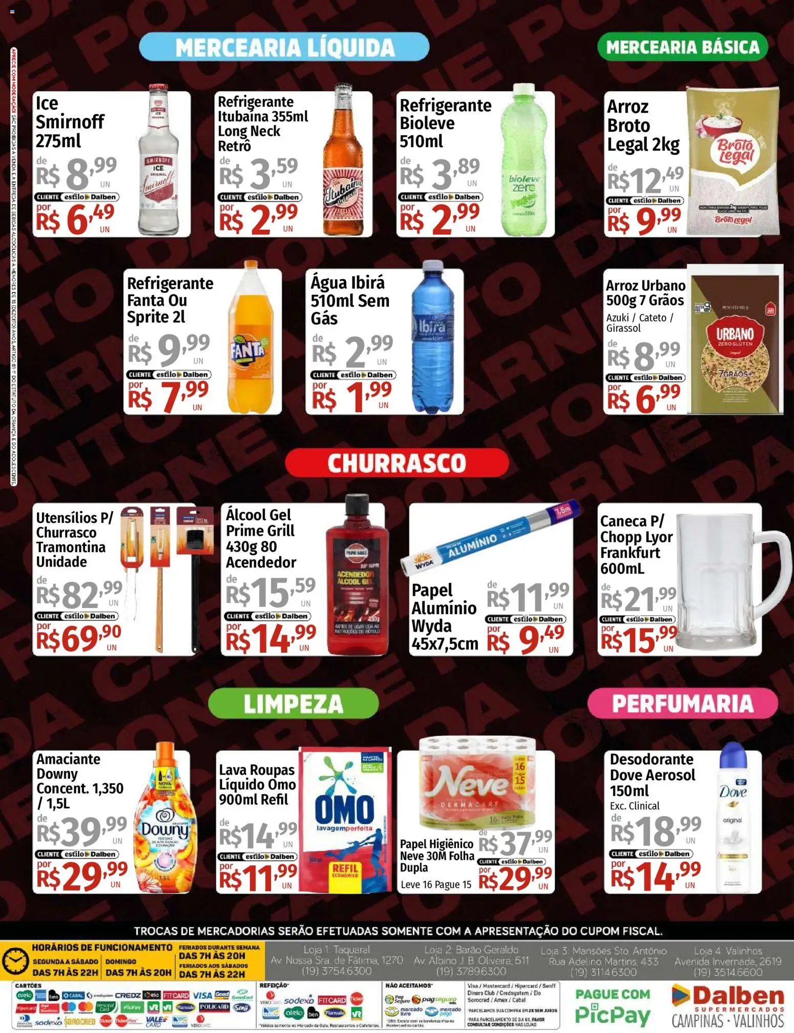 Supermercado Dalben Folheto - válido de 04.03.2026 | Página: 4 | Produtos: Desodorante, Caneca, Roupas, Dove