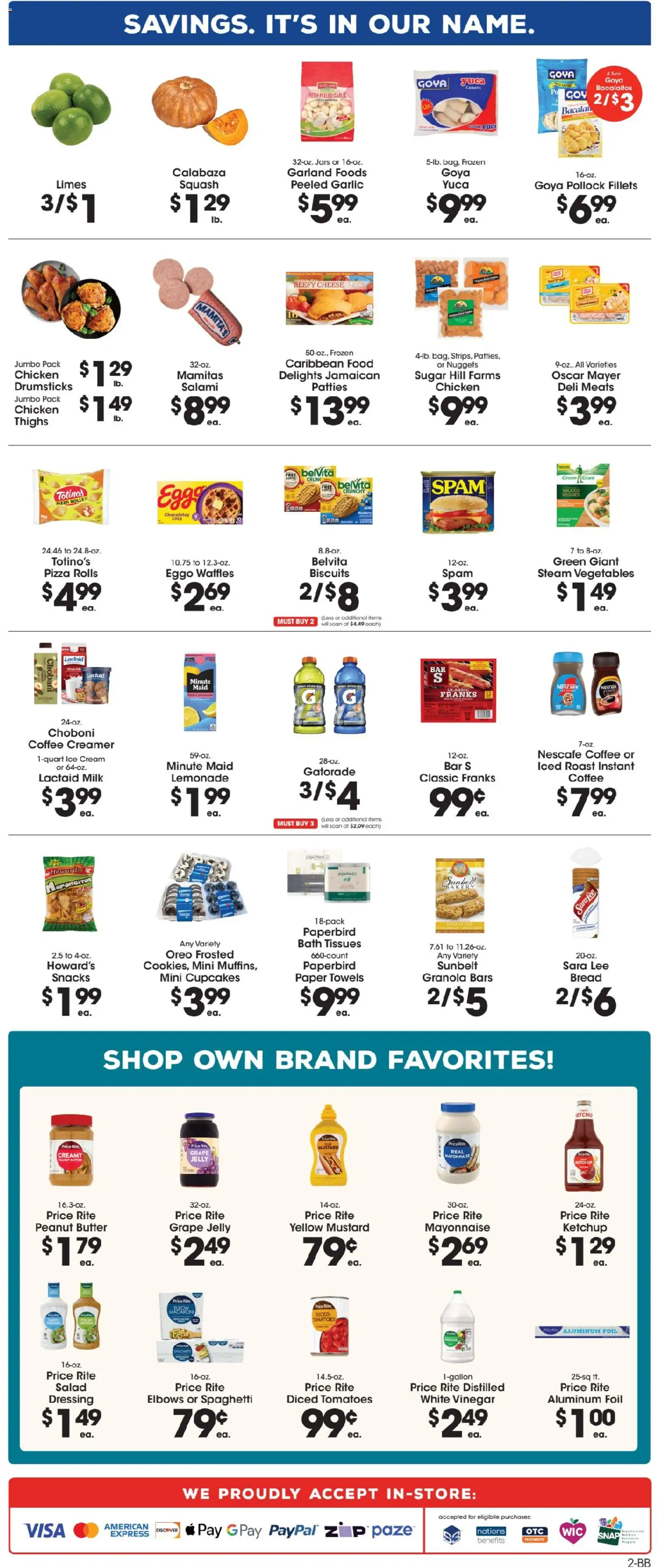 Price Rite Weekly Ad - valid from 27.02.2026 | Page: 4 | Products: Squash, Butter, Ketchup, Vegetables