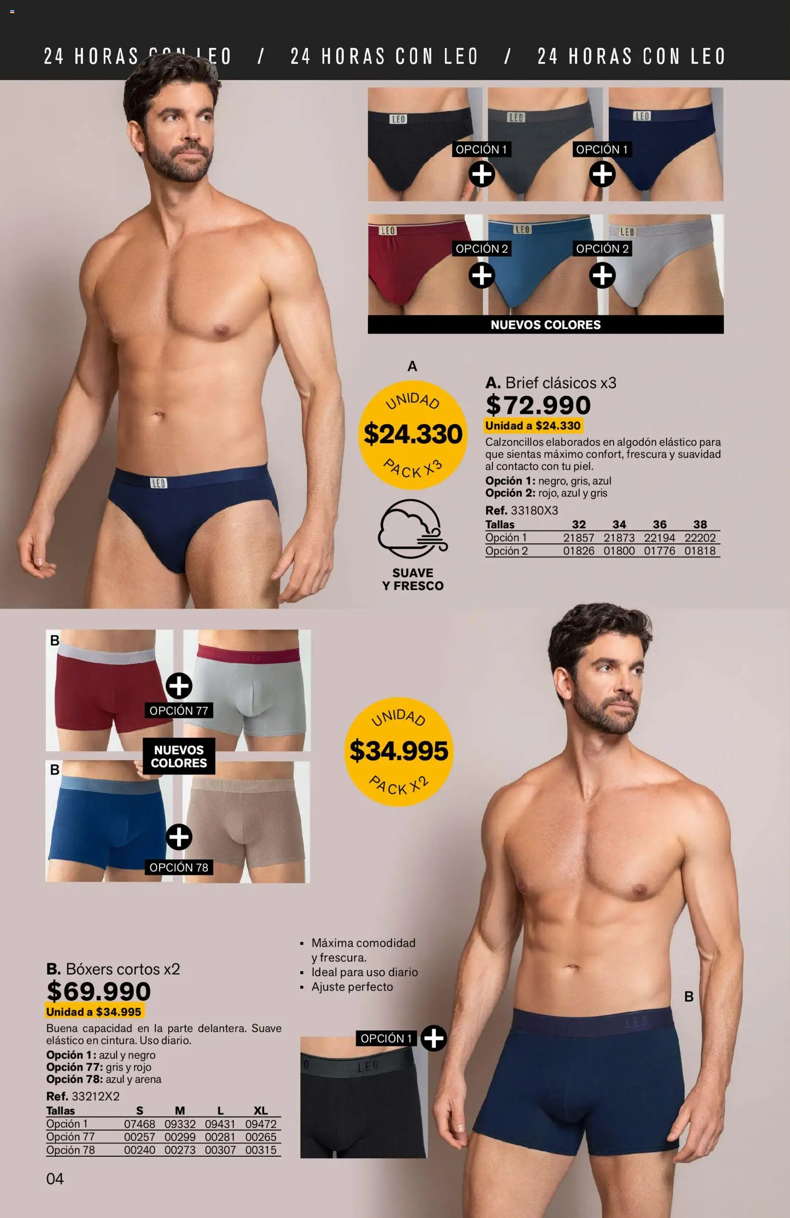 Leonisa revista - valida desde el 16.03.2026 | Página: 4 | Productos: Algodón, Boxers