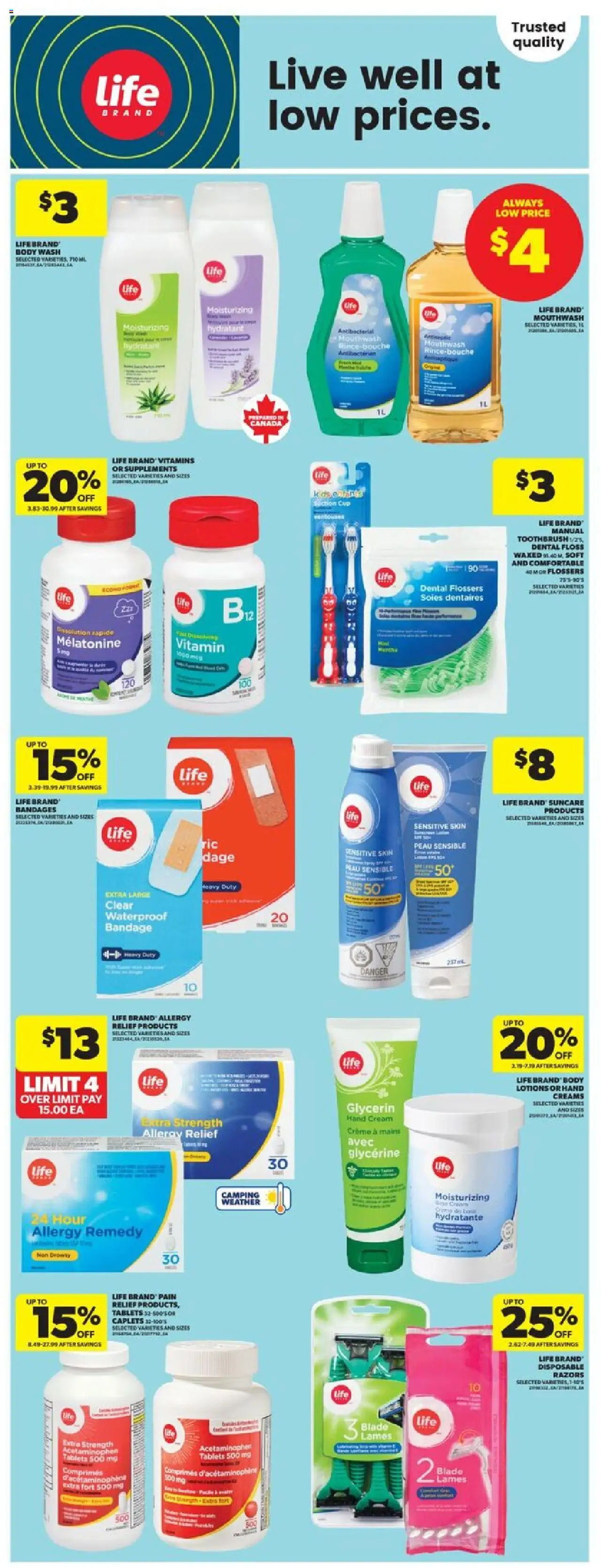 Real Canadian Superstore flyer valid from 31.07.2025 | Page: 24 | Products: Cream, Hand cream, Body wash, Mouthwash