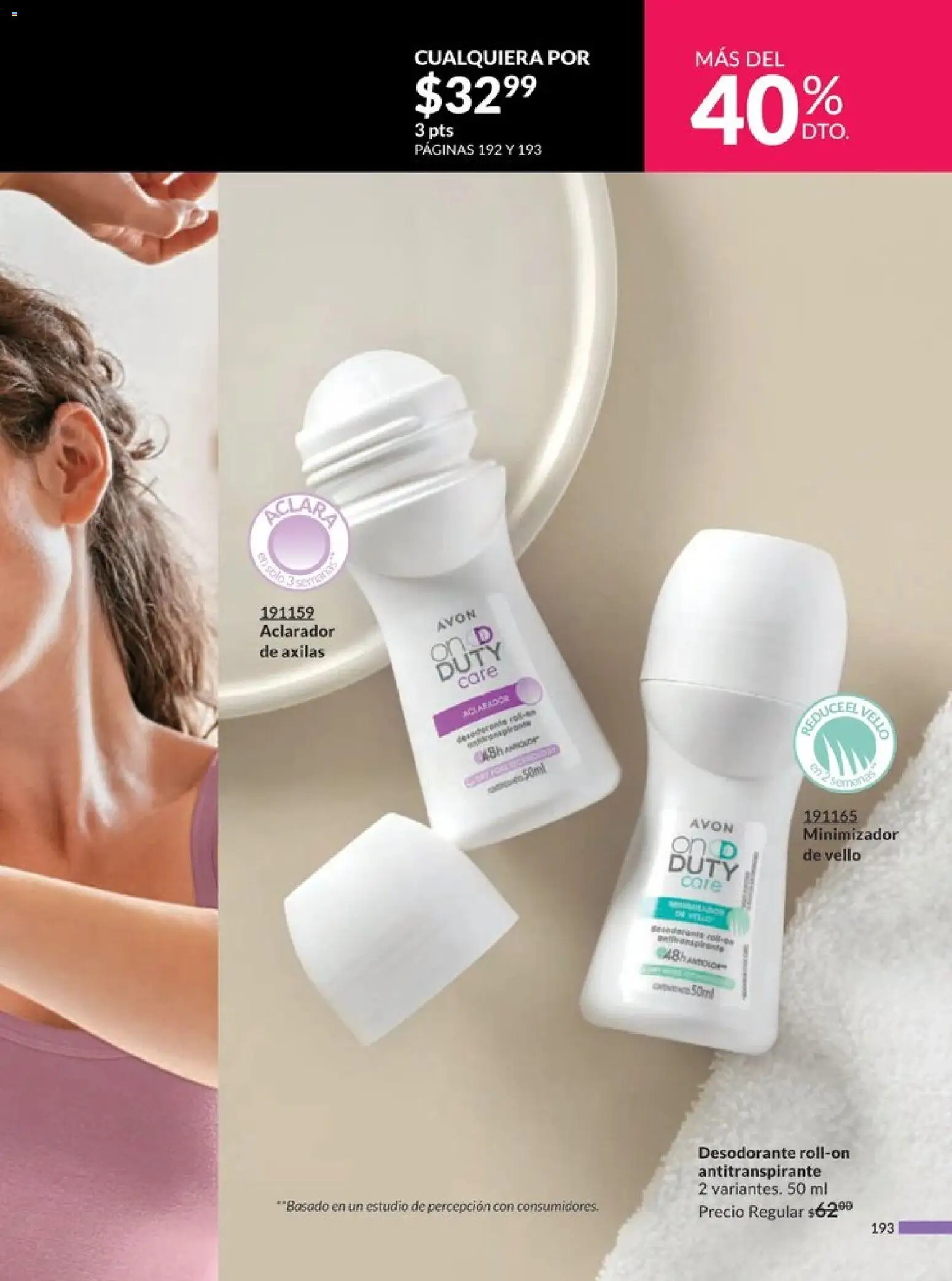 Nuevas ofertas de AVON válidas en toda la República Mexicana desde el 20.12.2025. ¡Encuentra las mejores ofertas en AVON campaña 1 2026! | Página: 202 | Productos: Desodorante, Antitranspirante, Col