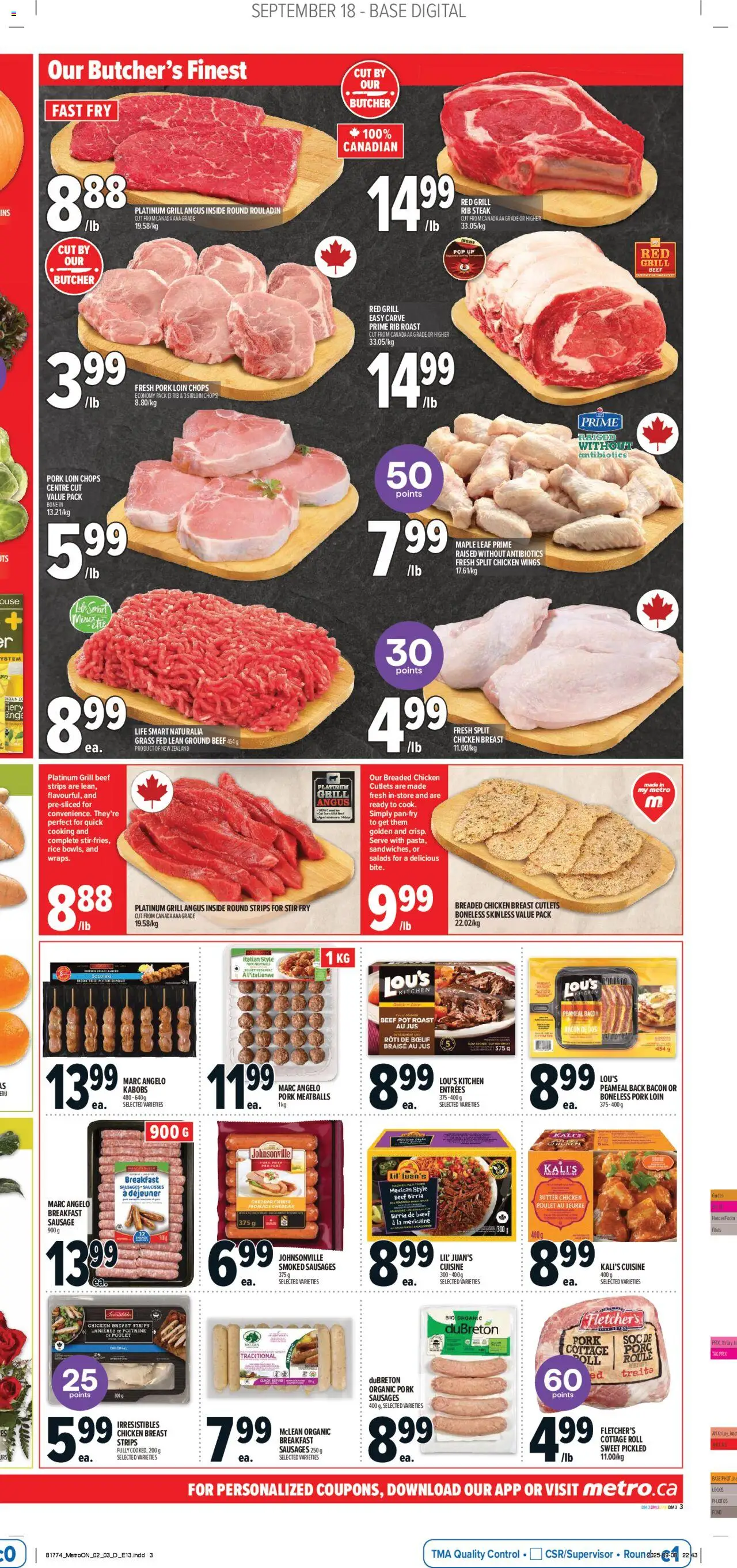 Metro flyer valid from 18.09.2025 | Page: 7 | Products: Rice, Beef, Chicken wings, Cheese