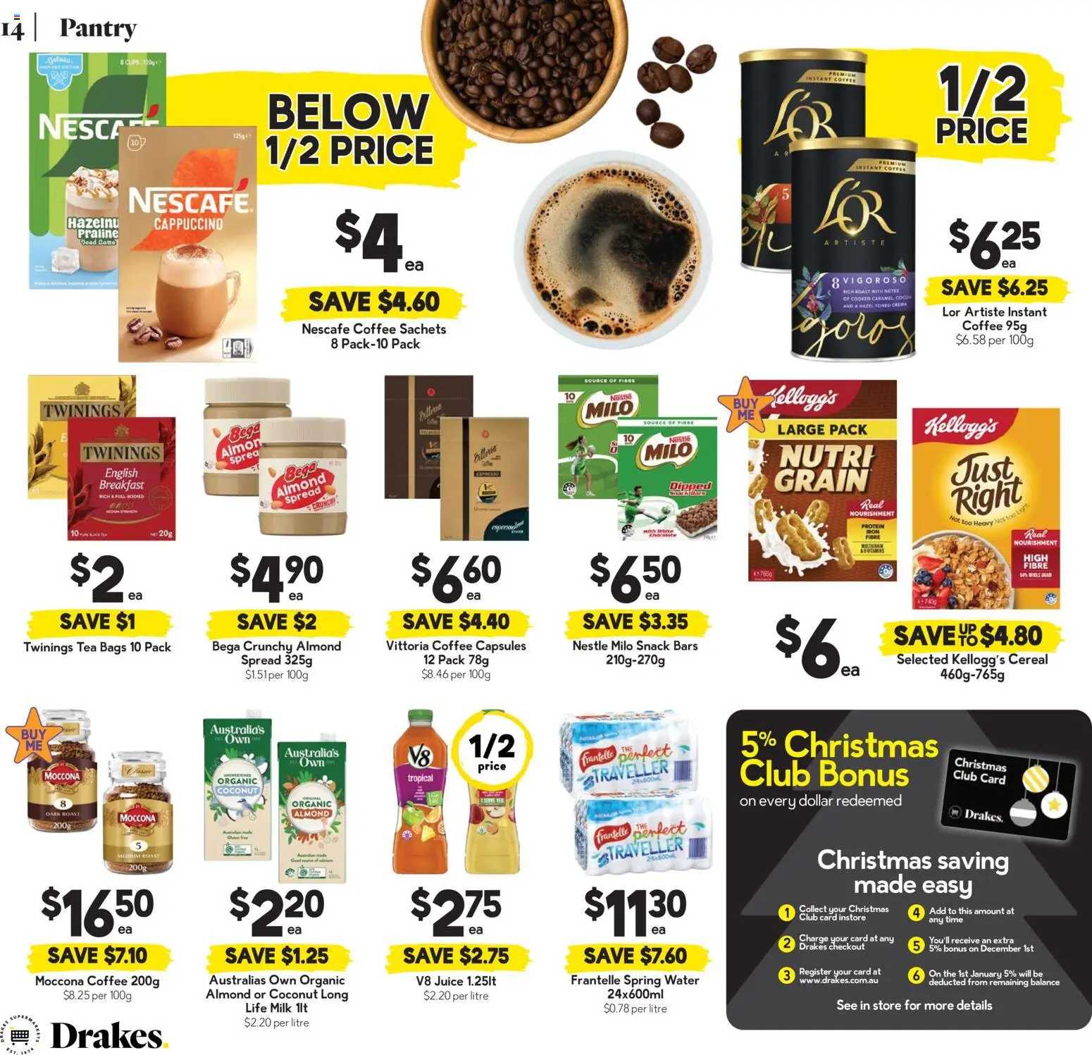 Drakes catalogue - valid from 07.01.2026 | Page: 14 | Products: Coffee, Cereal, Moccona, Iron
