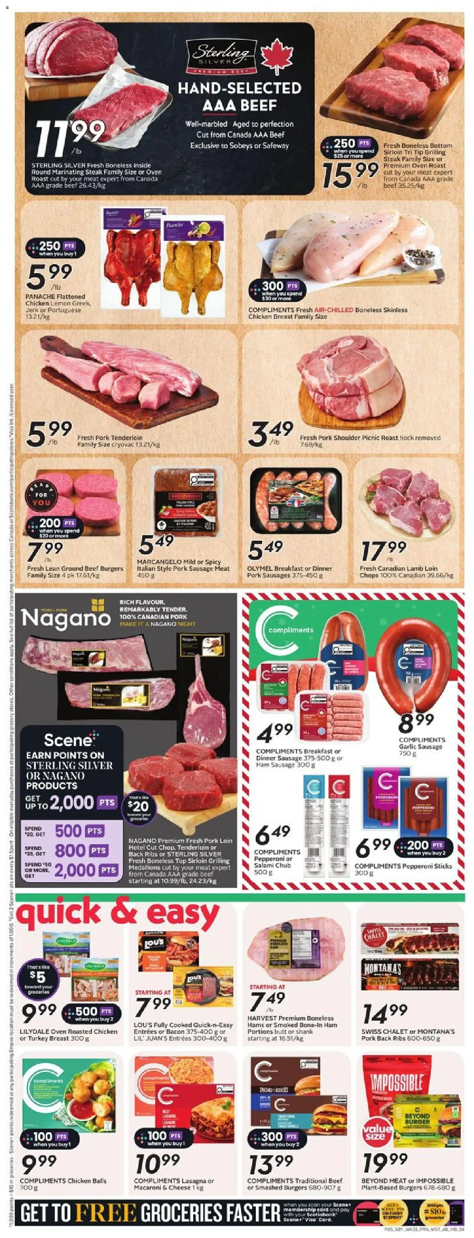 Safeway flyer valid from 11.12.2025 | Page: 8 | Products: Beef, Turkey, Ham, Chicken