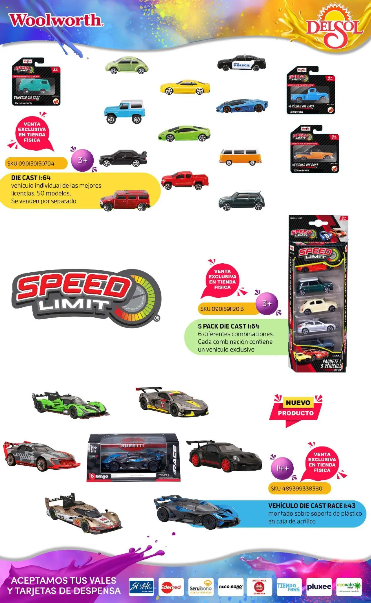 Nuevas ofertas de Del Sol y Woolworth válidas en toda la República Mexicana desde el 07.10.2025. ¡Encuentra las mejores ofertas en Del Sol y Woolworth - Catálogo Castillo Del Juguete! | Página: 168 | Productos: Despensa, Caja, Sobre
