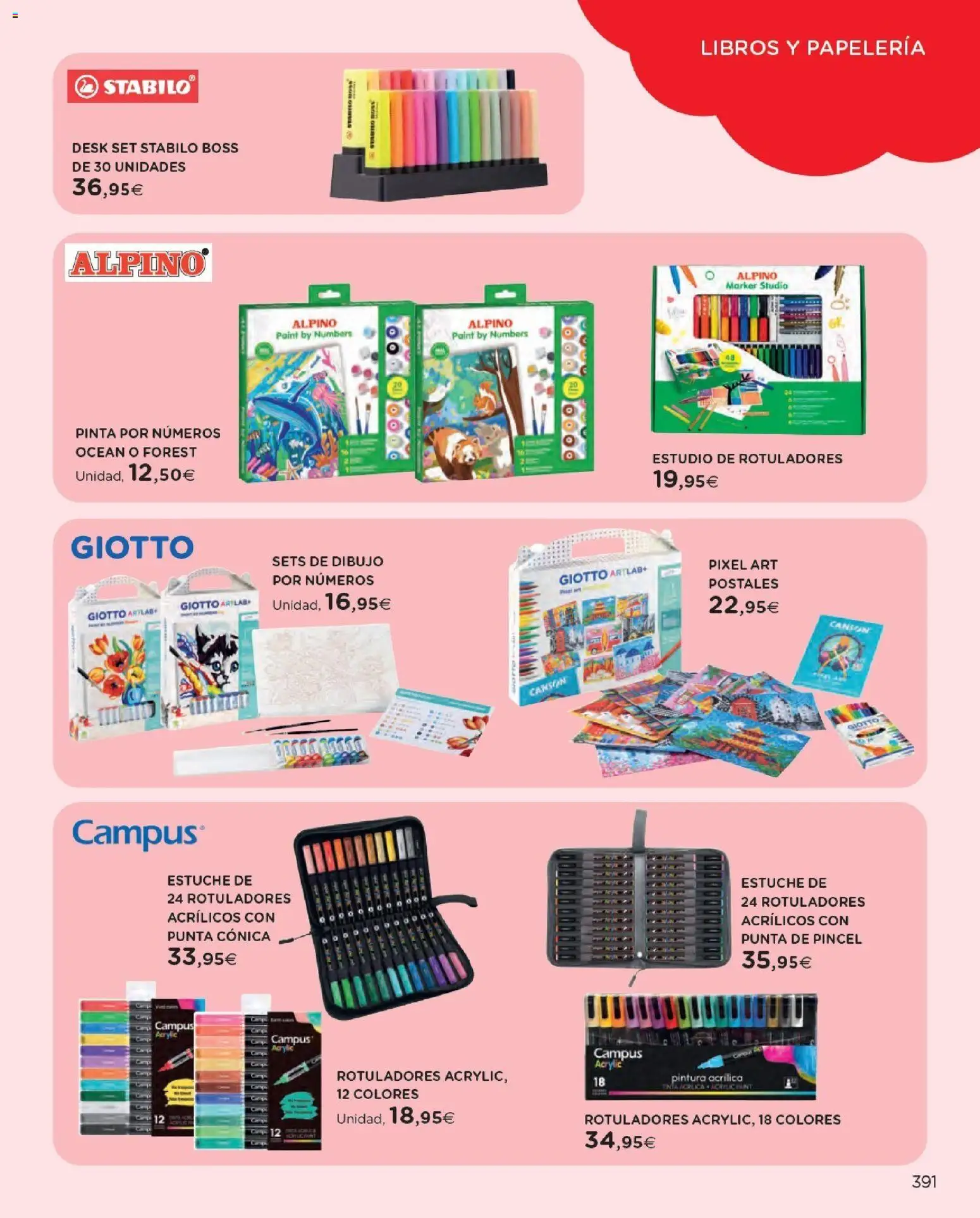 Nuevas ofertas de El Corte Inglés válidas en toda la República Mexicana desde el 27.10.2025. ¡Encuentra las mejores ofertas en El Corte Inglés catálogo Juguetes! | Página: 391 | Productos: Pincel, Estuche, Pintura