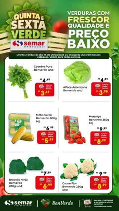 Semar Supermercado ofertas Quinta e Sexta Verde - Pré-Visualização do folheto da loja Semar Supermercado, válido de 19.03.2026 | Página: 1