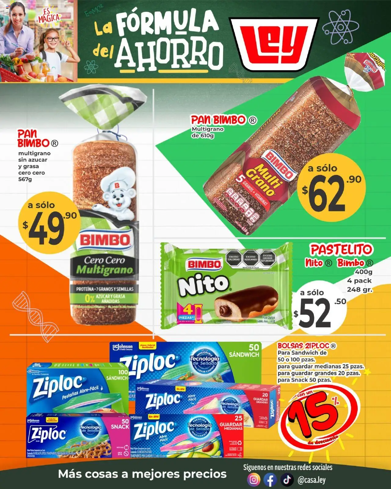Nuevas ofertas de Casa Ley válidas en toda la República Mexicana desde el 25.08.2025. ¡Encuentra las mejores ofertas en Casa Ley - Folleto Formula del ahorro - Interior! | Página: 2 | Productos: Azúcar, Pan dulce, Pan, Semillas