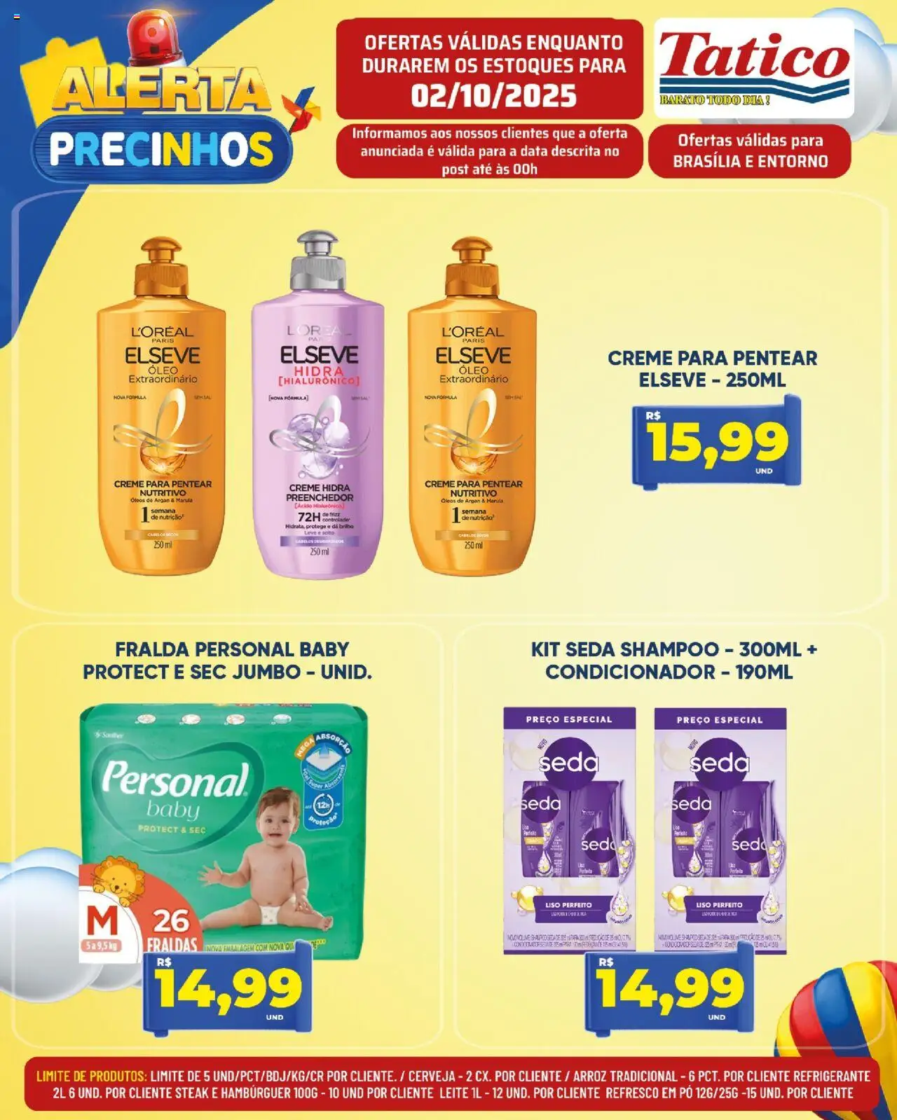 Tatico Folheto - válido de 02.10.2025 | Página: 16 | Produtos: Óleo, Arroz, Creme para pentear, Sal