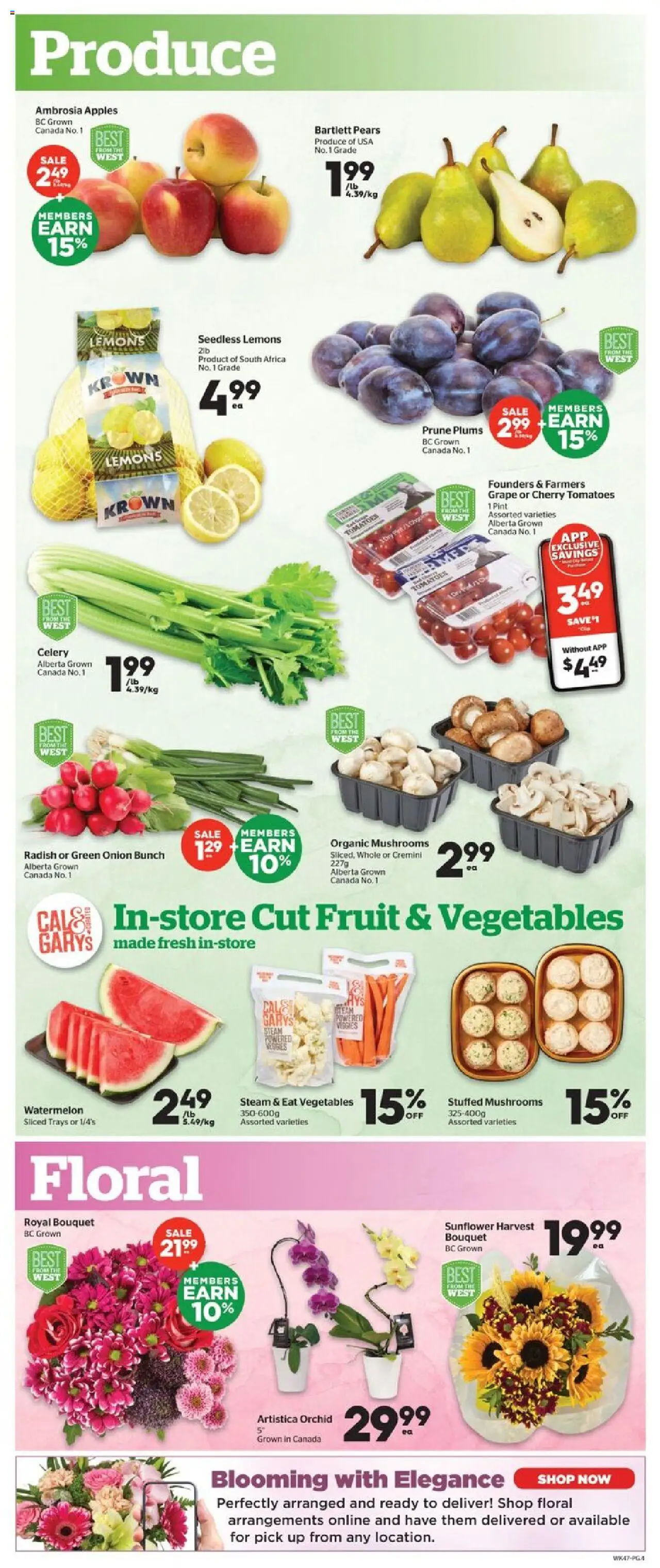 Calgary Co-op flyer valid from 25.09.2025 | Page: 4 | Products: Vest, Apples, Tomatoes