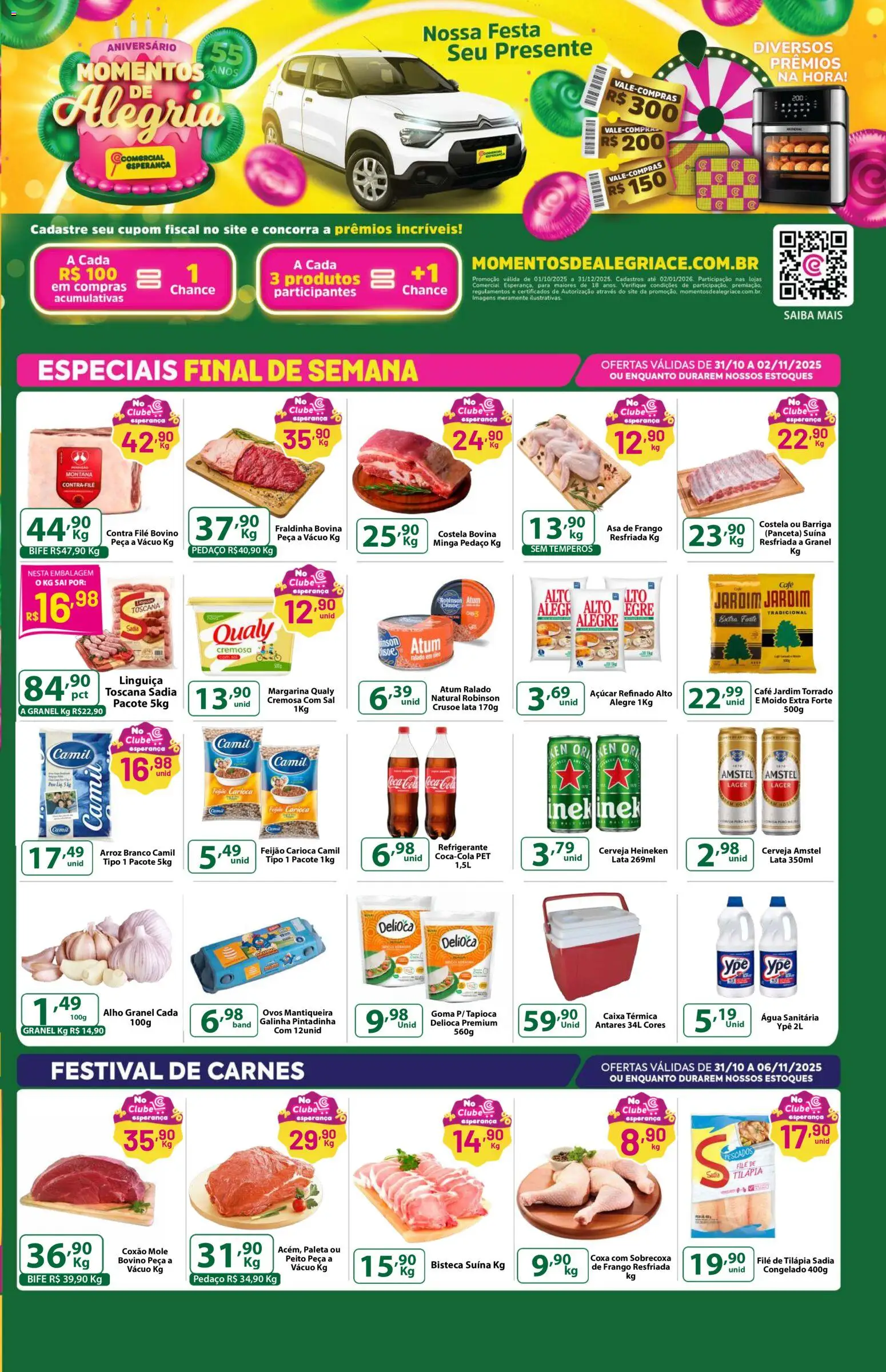 Comercial Esperança Folheto - válido de 31.10.2025 | Página: 1 | Produtos: Açúcar, Batata, Margarina, Fixador