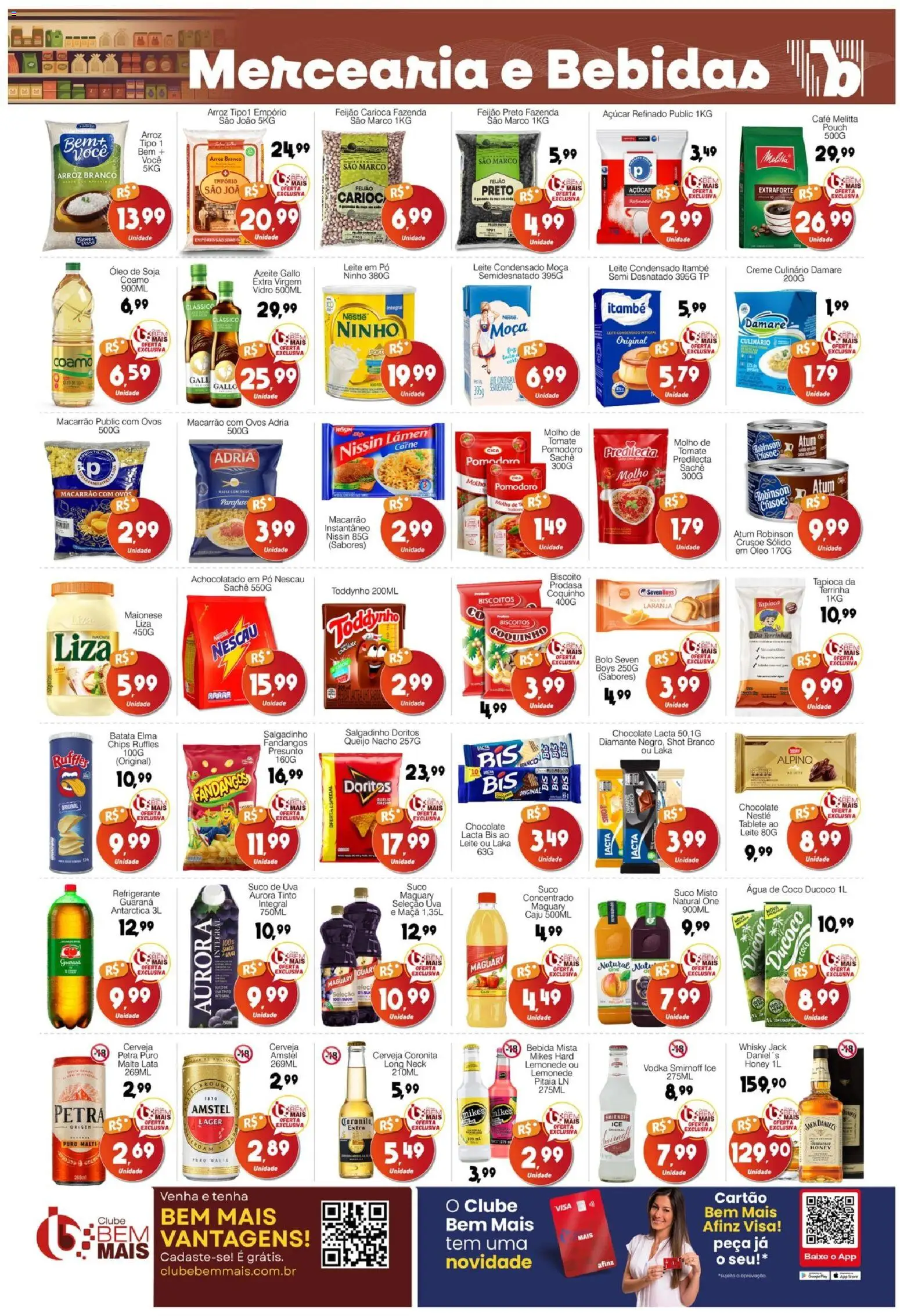 Supermercado Bem Barato Folheto - válido de 21.04.2026 | Página: 2 | Produtos: Achocolatado, Presunto, Maionese, Leite condensado