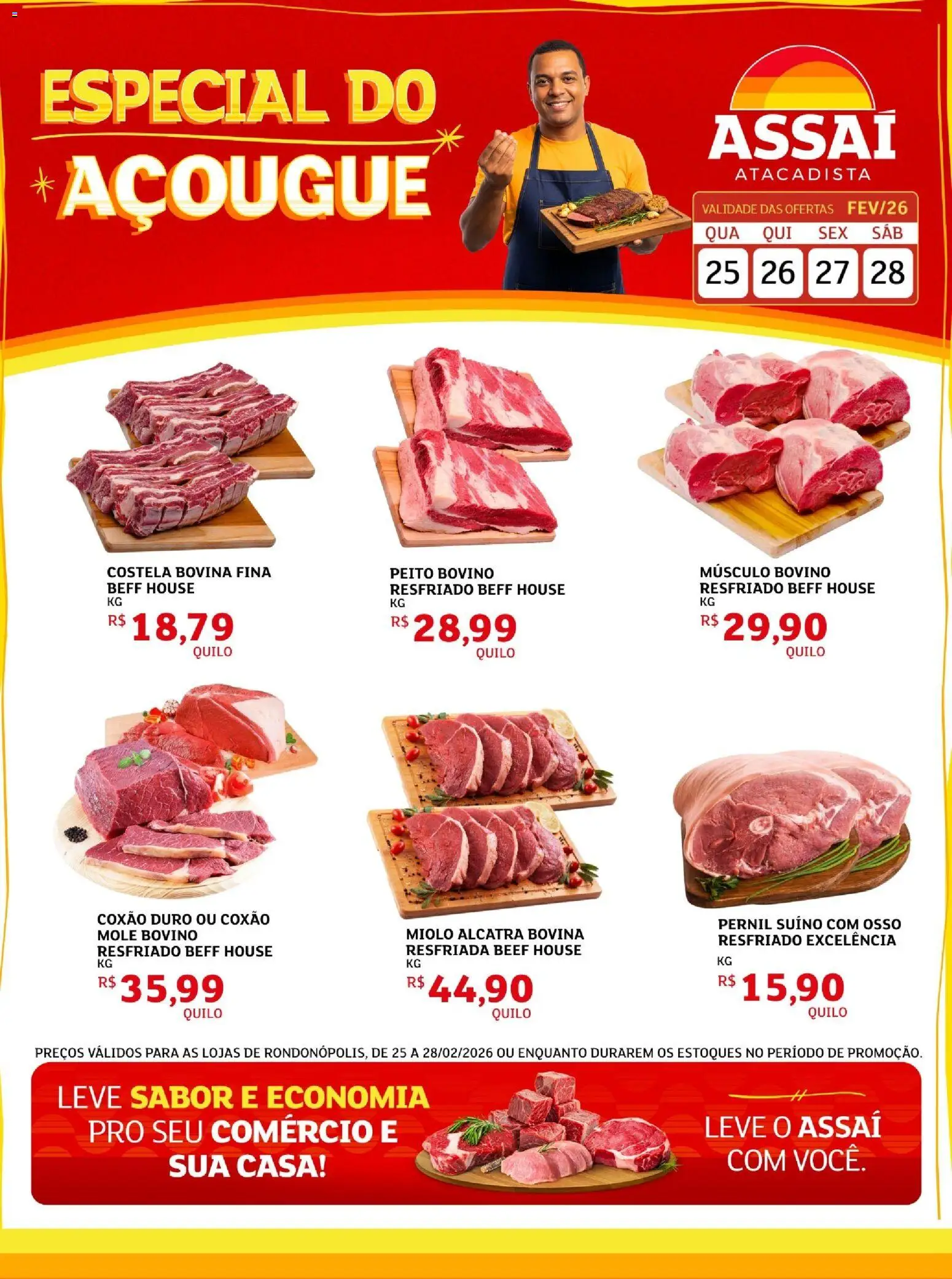 Assaí Atacadista Folheto - válido de 25.02.2026 | Página: 1 | Produtos: Alcatra, Pernil